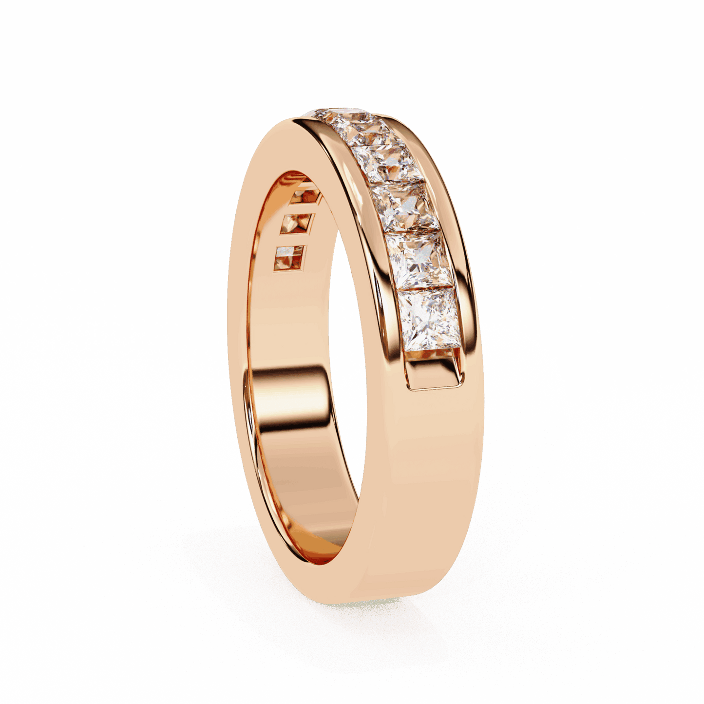 1 Carat Princess Minimal Band in Moissanite | House of Estara