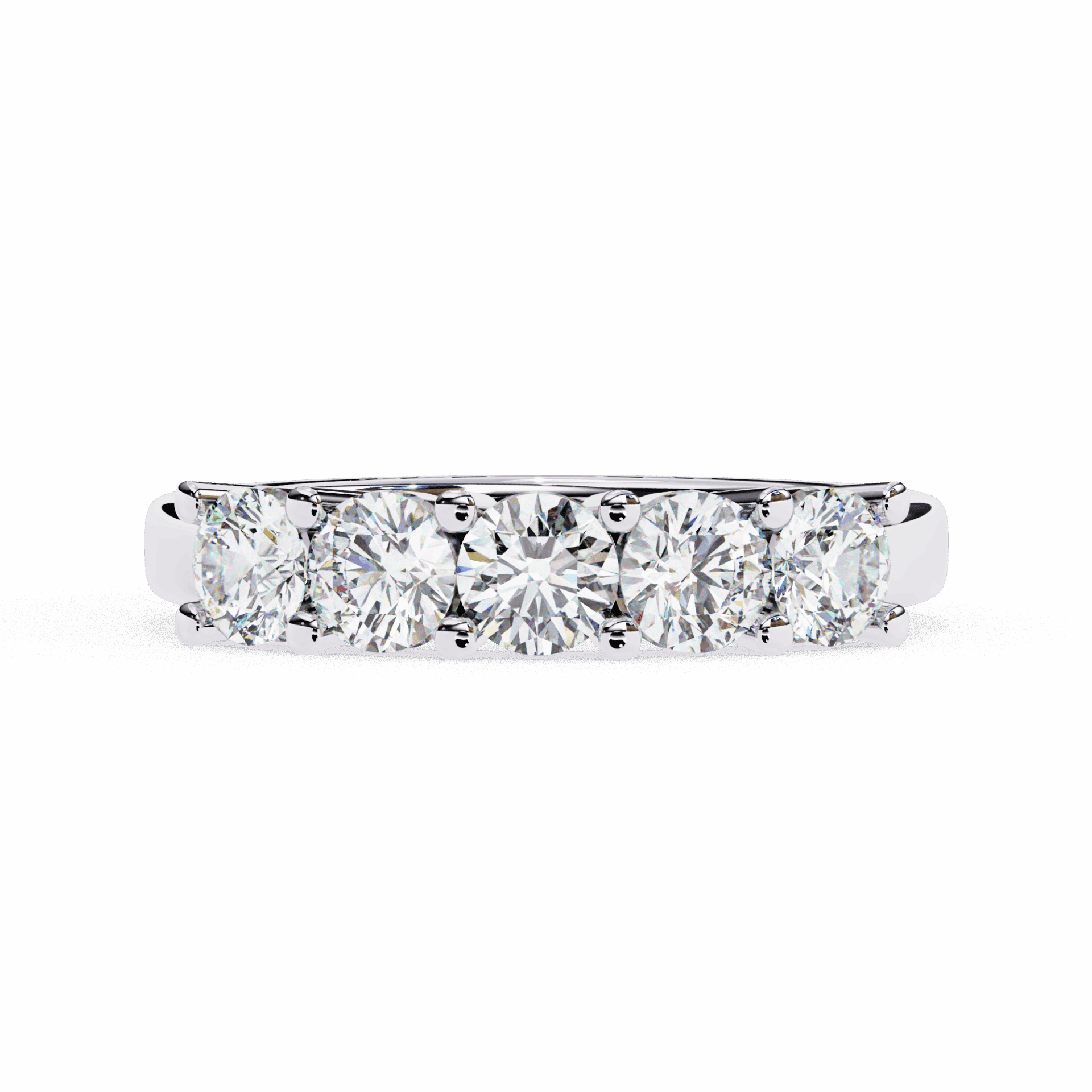 1 Carat Round Classic Everyday Band in Moissanite | House of Estara