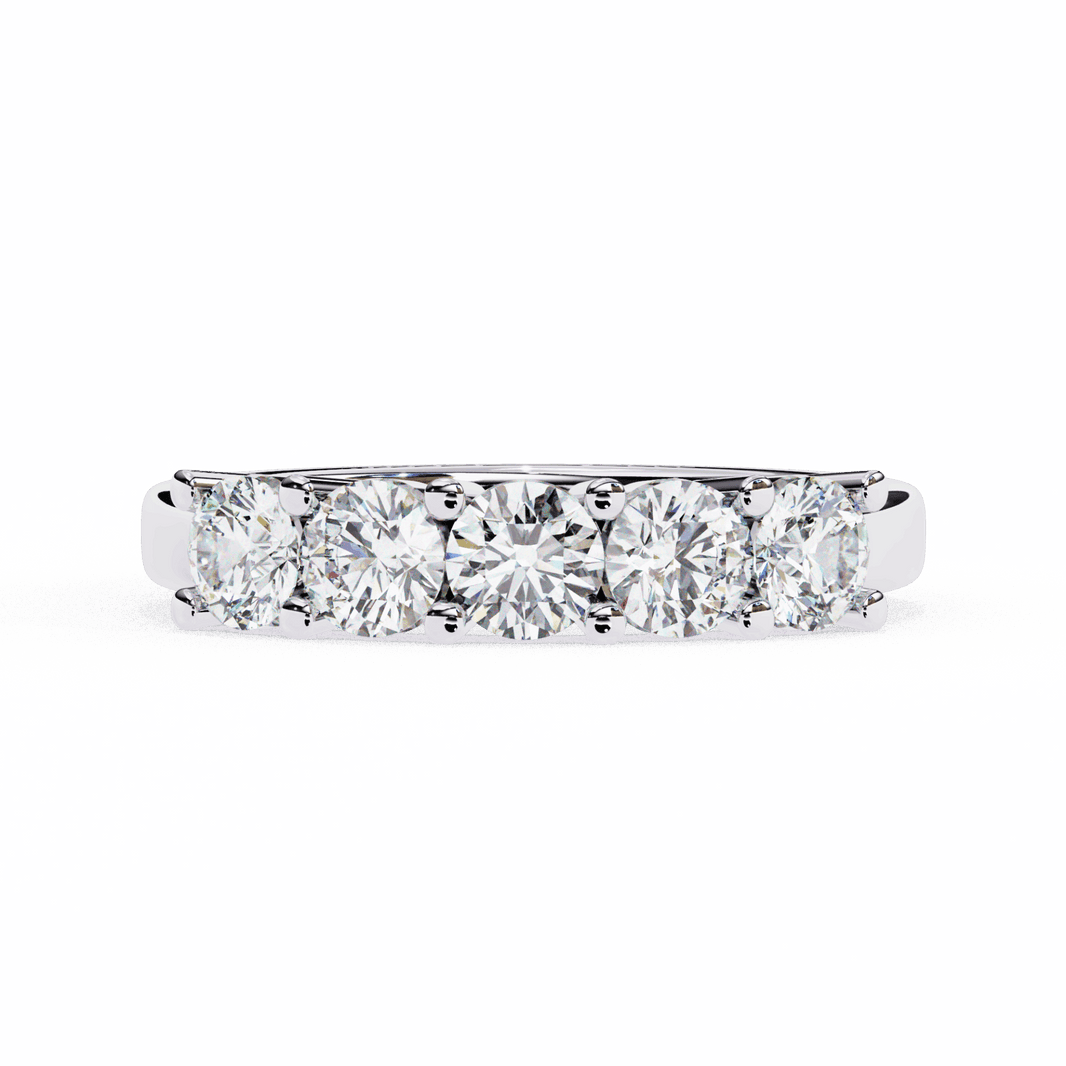 1 Carat Round Classic Everyday Band in Moissanite | House of Estara