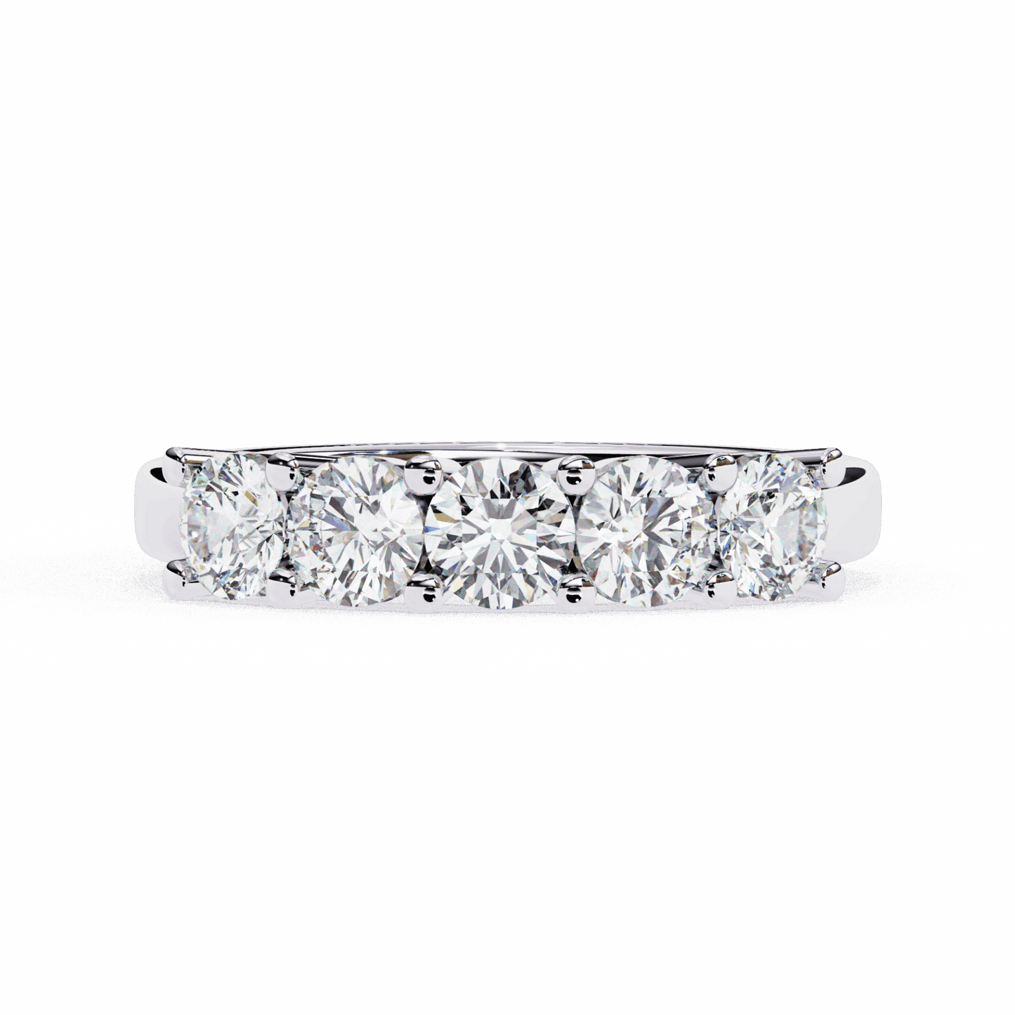 1 Carat Round Classic Everyday Band in Moissanite | House of Estara