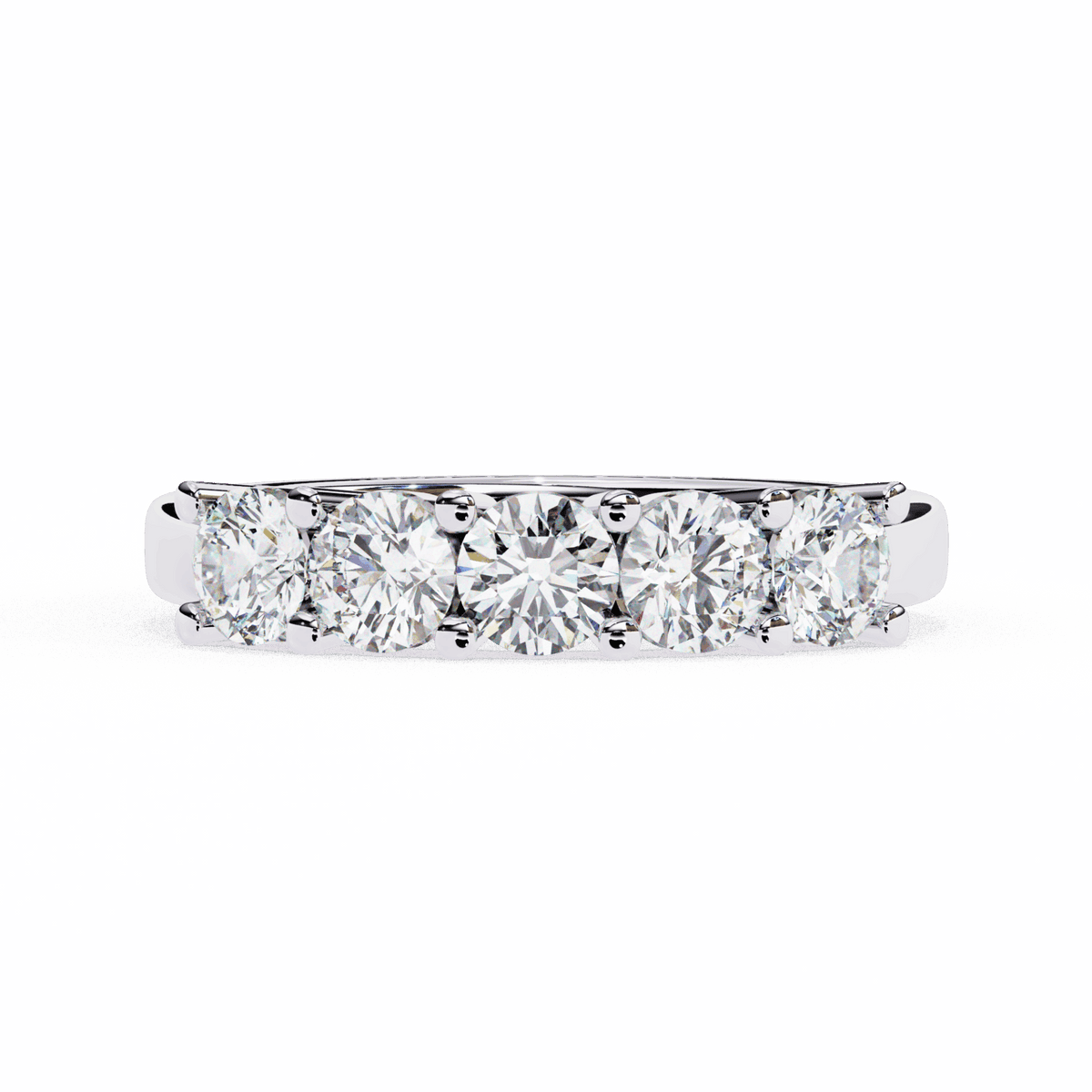 1 Carat Round Classic Everyday Band in Moissanite | House of Estara