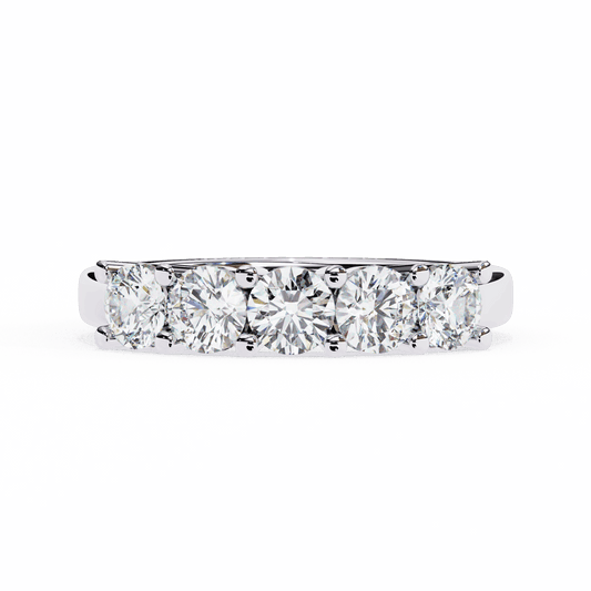 1 Carat Round Classic Everyday Band in Moissanite | House of Estara