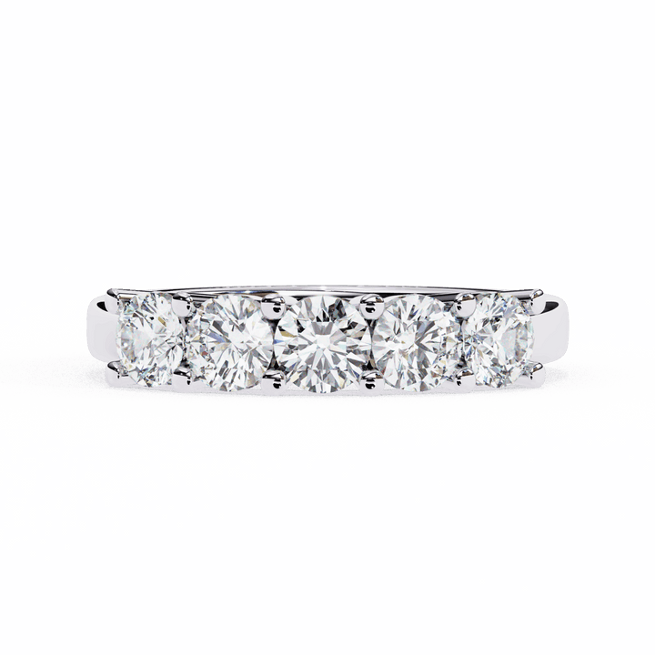 1 Carat Round Classic Everyday Band in Moissanite | House of Estara