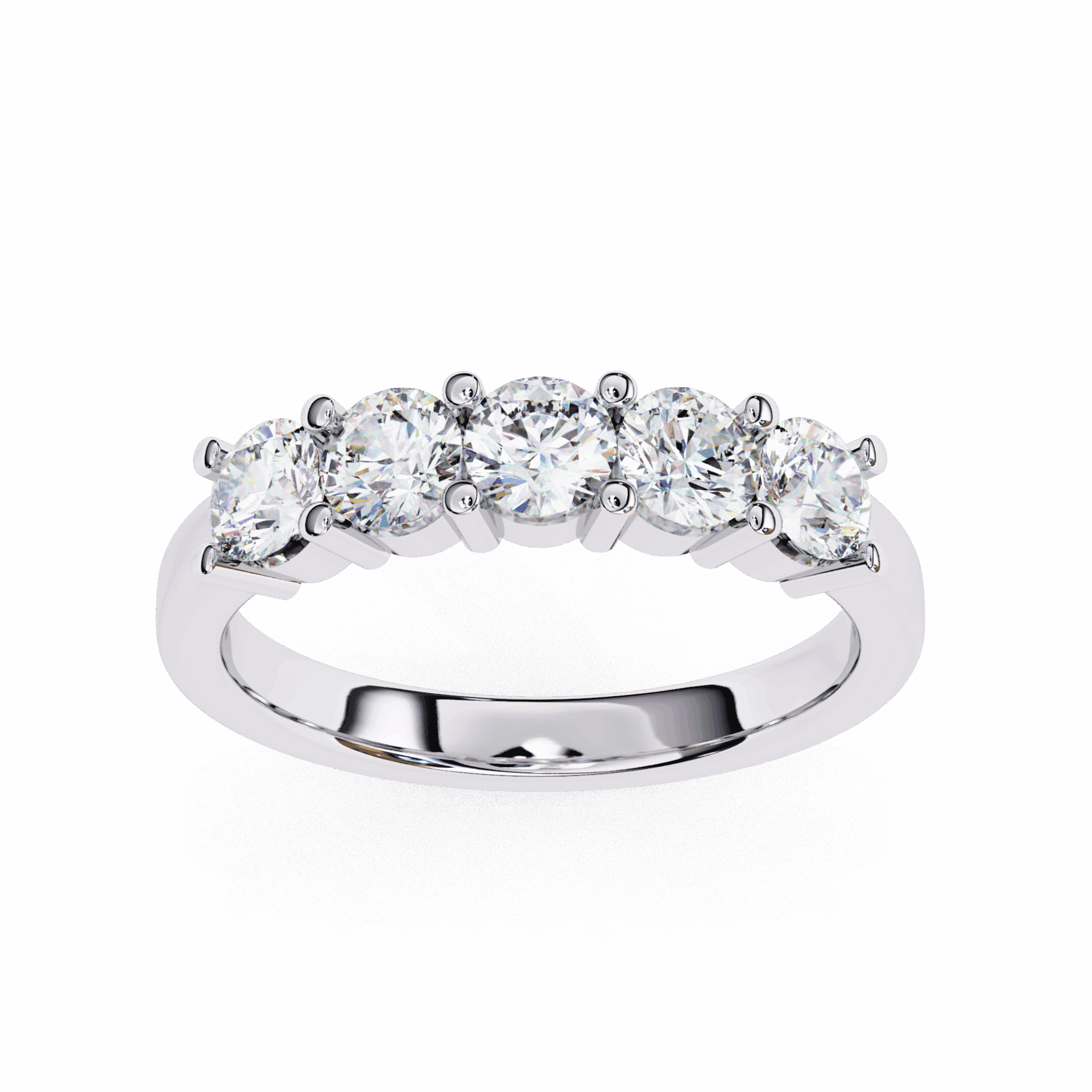 1 Carat Round Classic Everyday Band in Moissanite | House of Estara