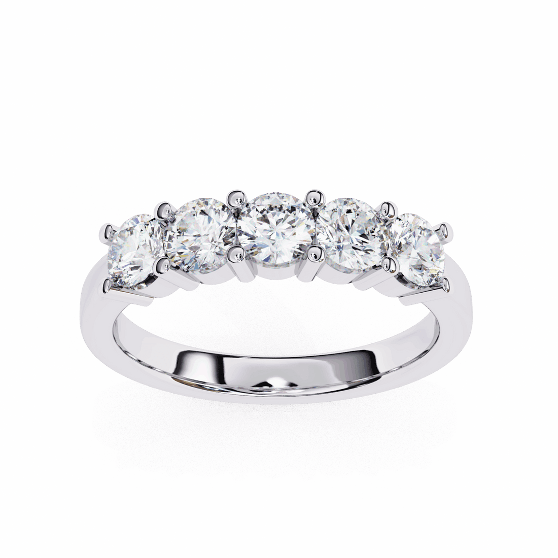 1 Carat Round Classic Everyday Band in Moissanite | House of Estara