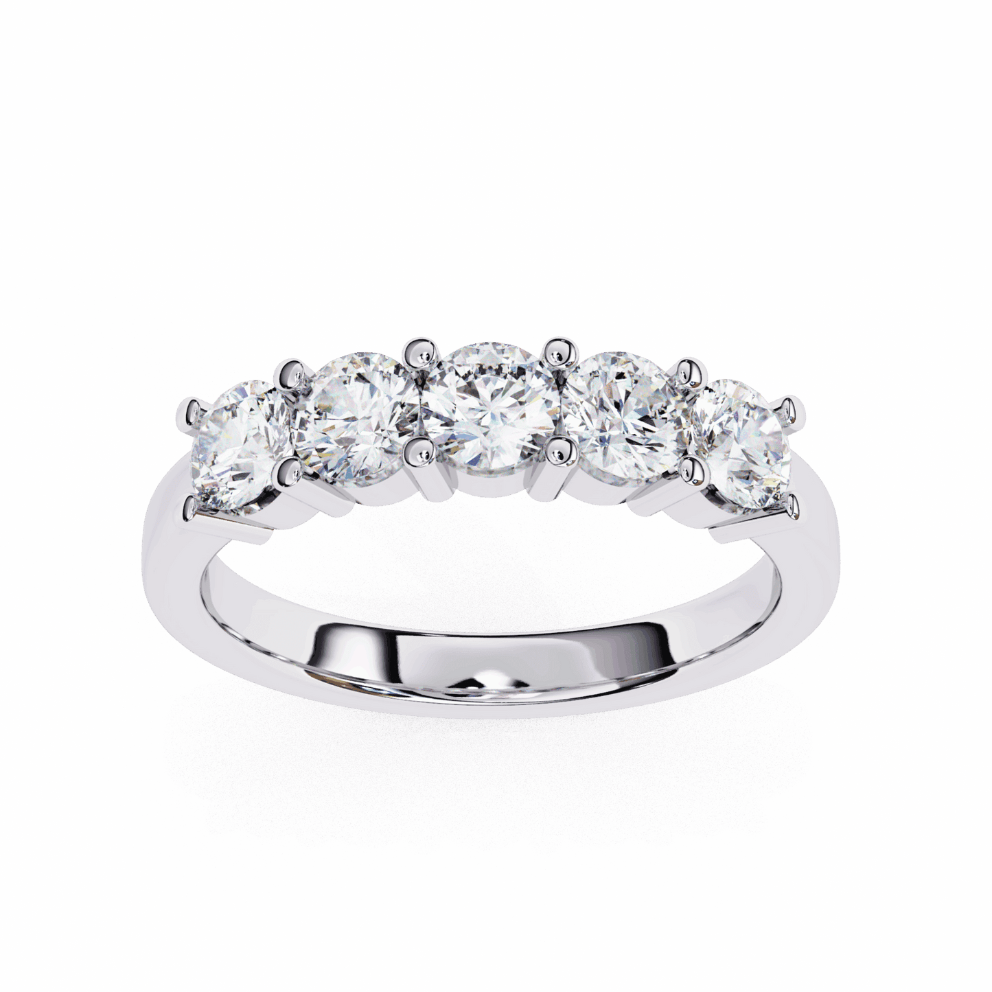 1 Carat Round Classic Everyday Band in Moissanite | House of Estara