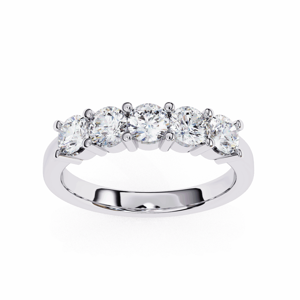 1 Carat Round Classic Everyday Band in Moissanite | House of Estara