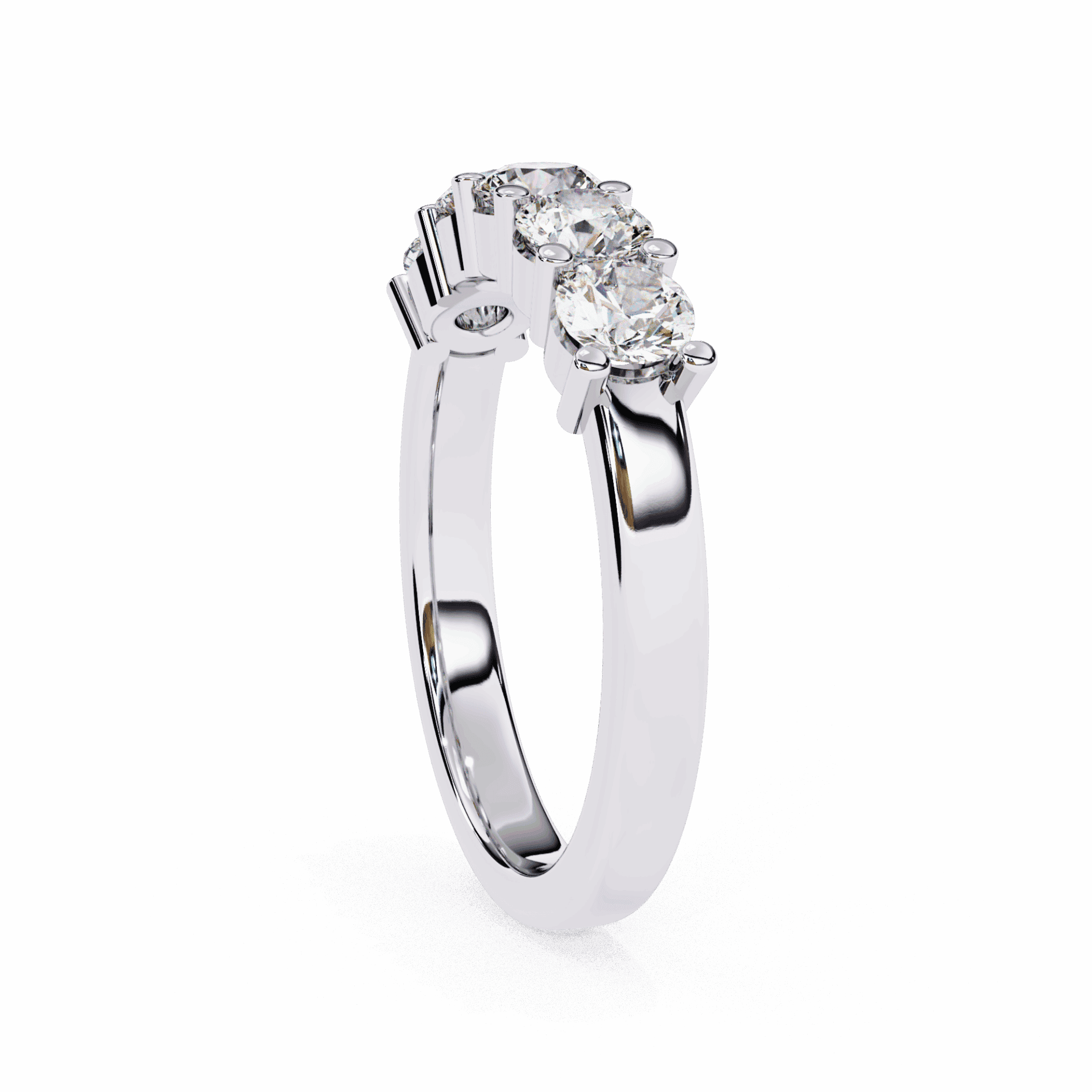 1 Carat Round Classic Everyday Band in Moissanite | House of Estara