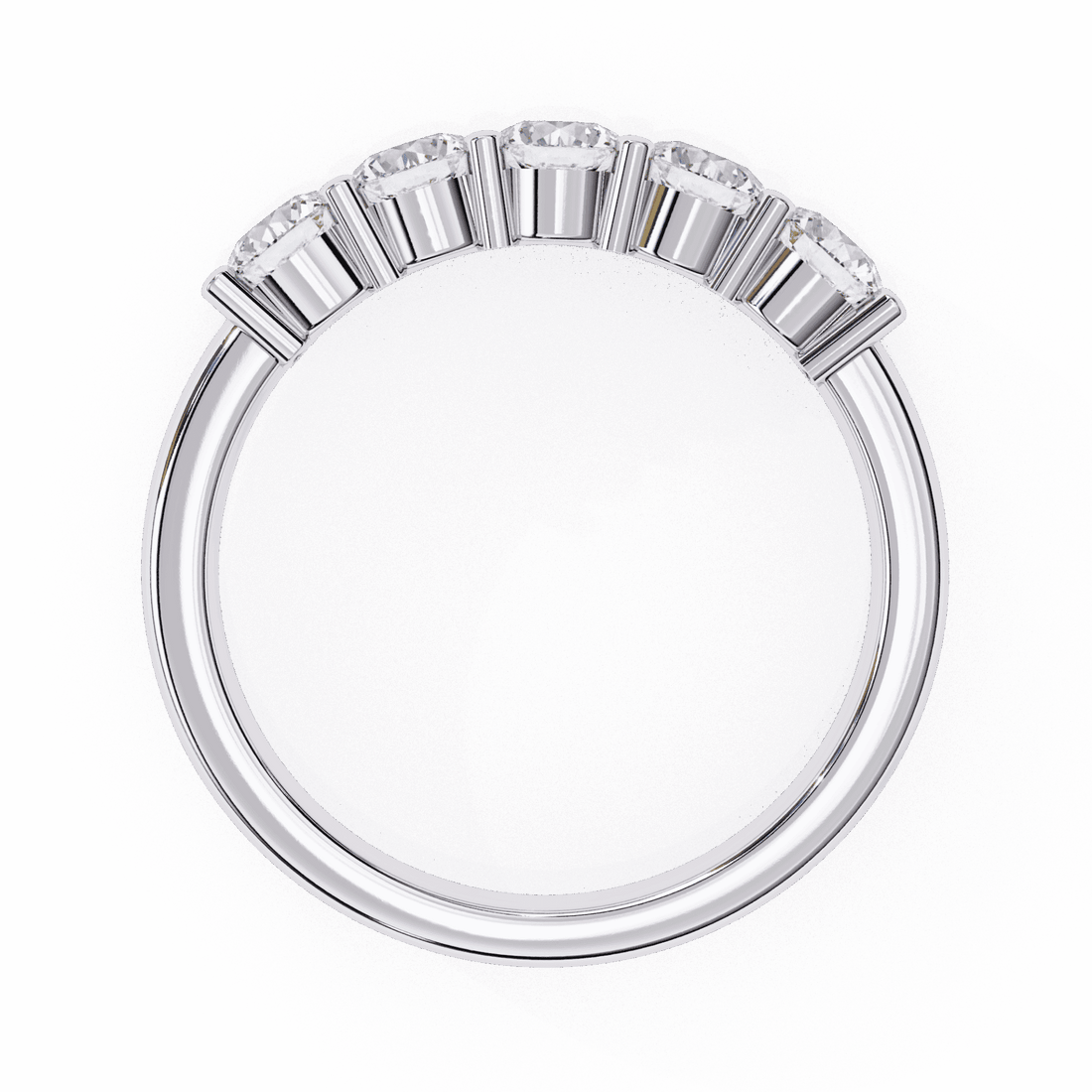 1 Carat Round Classic Everyday Band in Moissanite | House of Estara