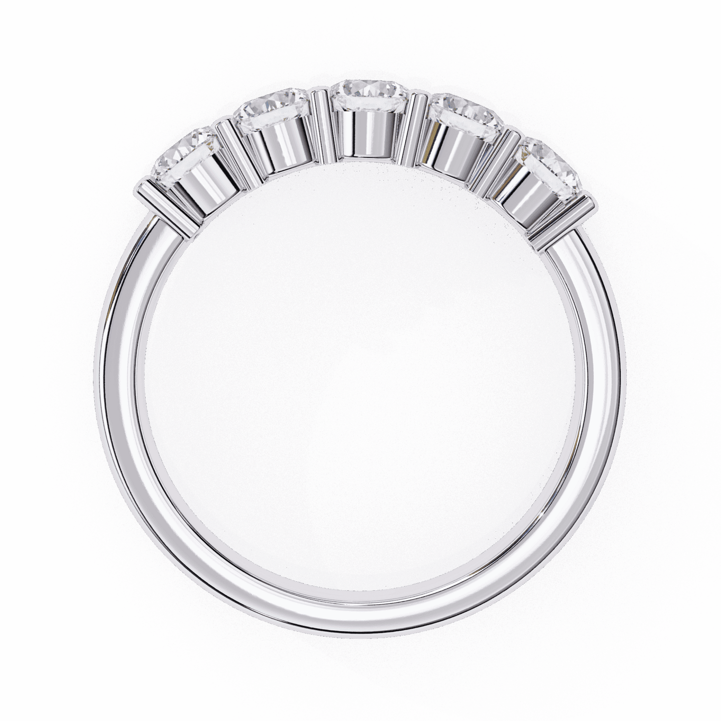 1 Carat Round Classic Everyday Band in Moissanite | House of Estara