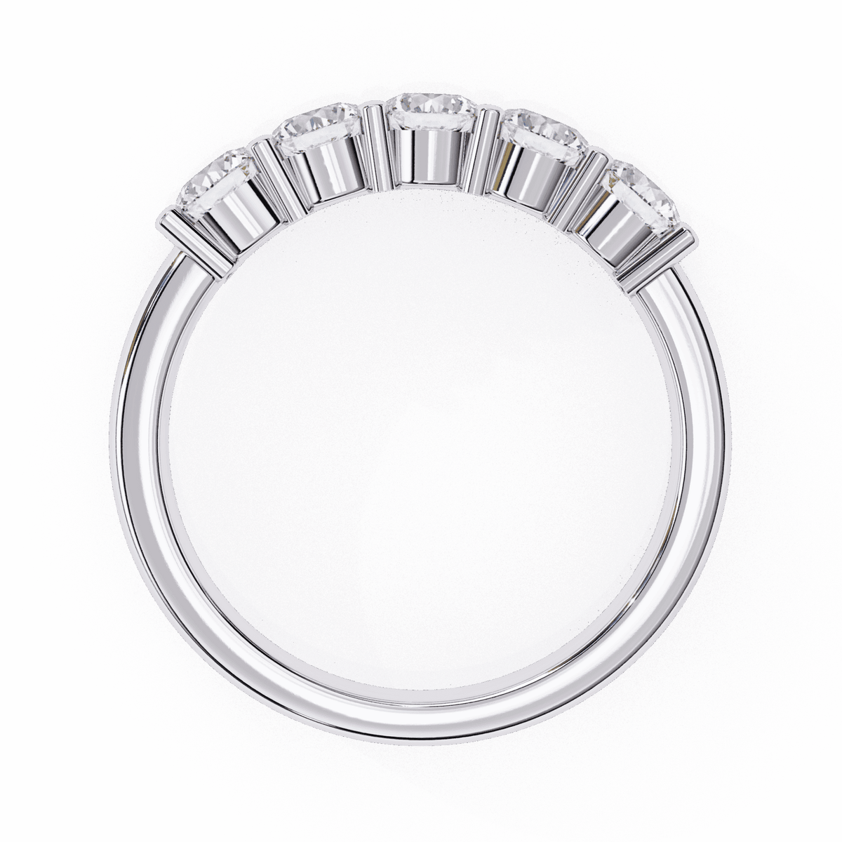 1 Carat Round Classic Everyday Band in Moissanite | House of Estara