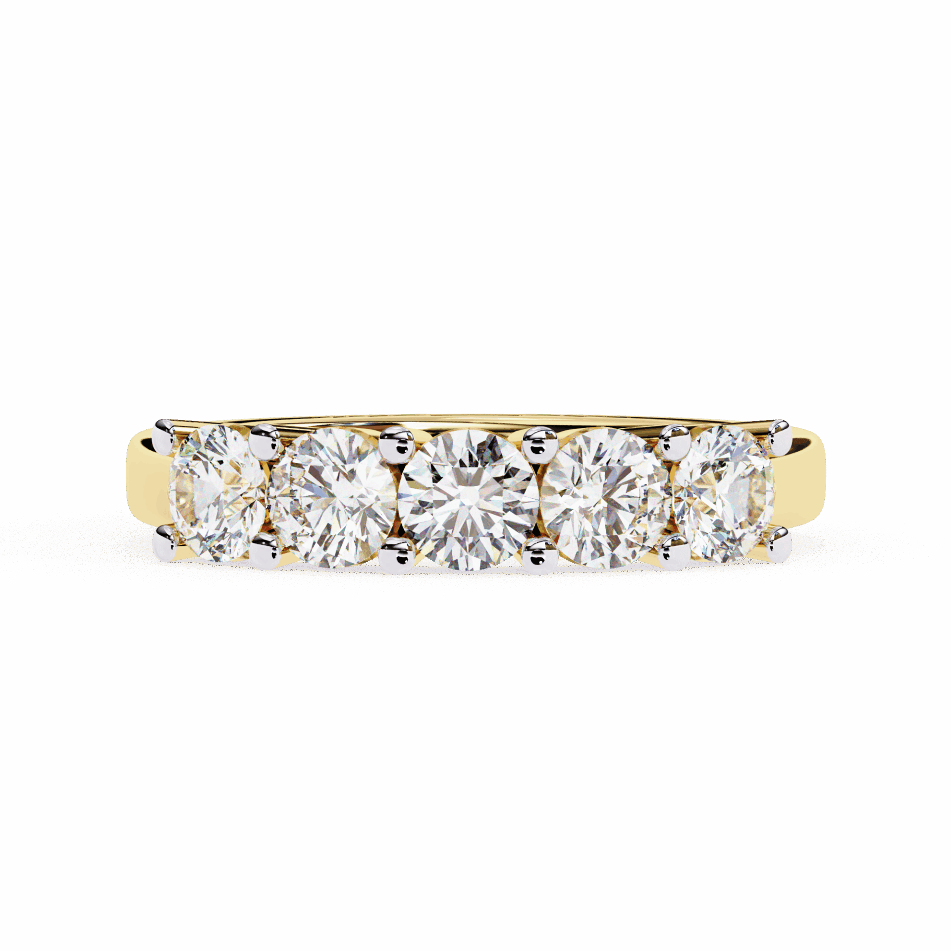 1 Carat Round Classic Everyday Band in Moissanite | House of Estara