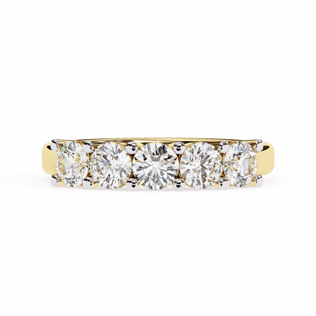 1 Carat Round Classic Everyday Band in Moissanite | House of Estara