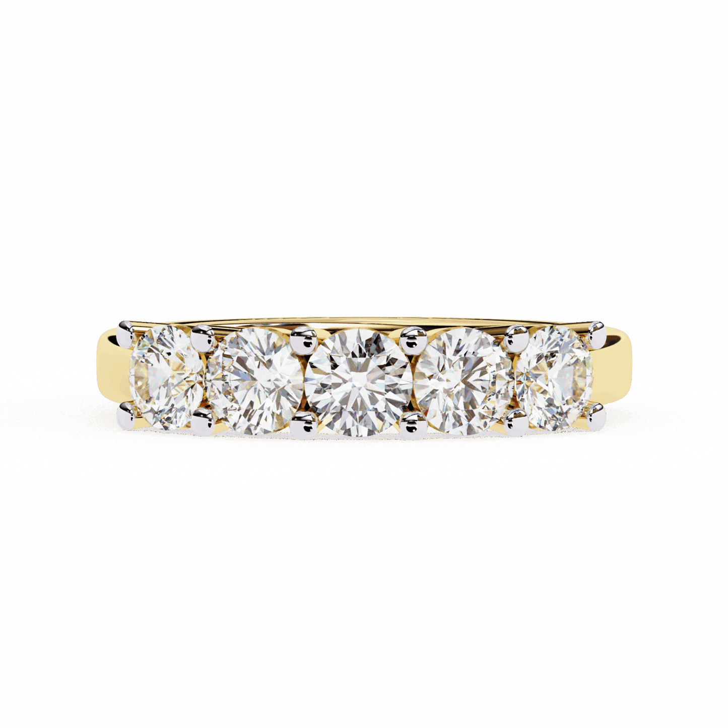 1 Carat Round Classic Everyday Band in Moissanite | House of Estara