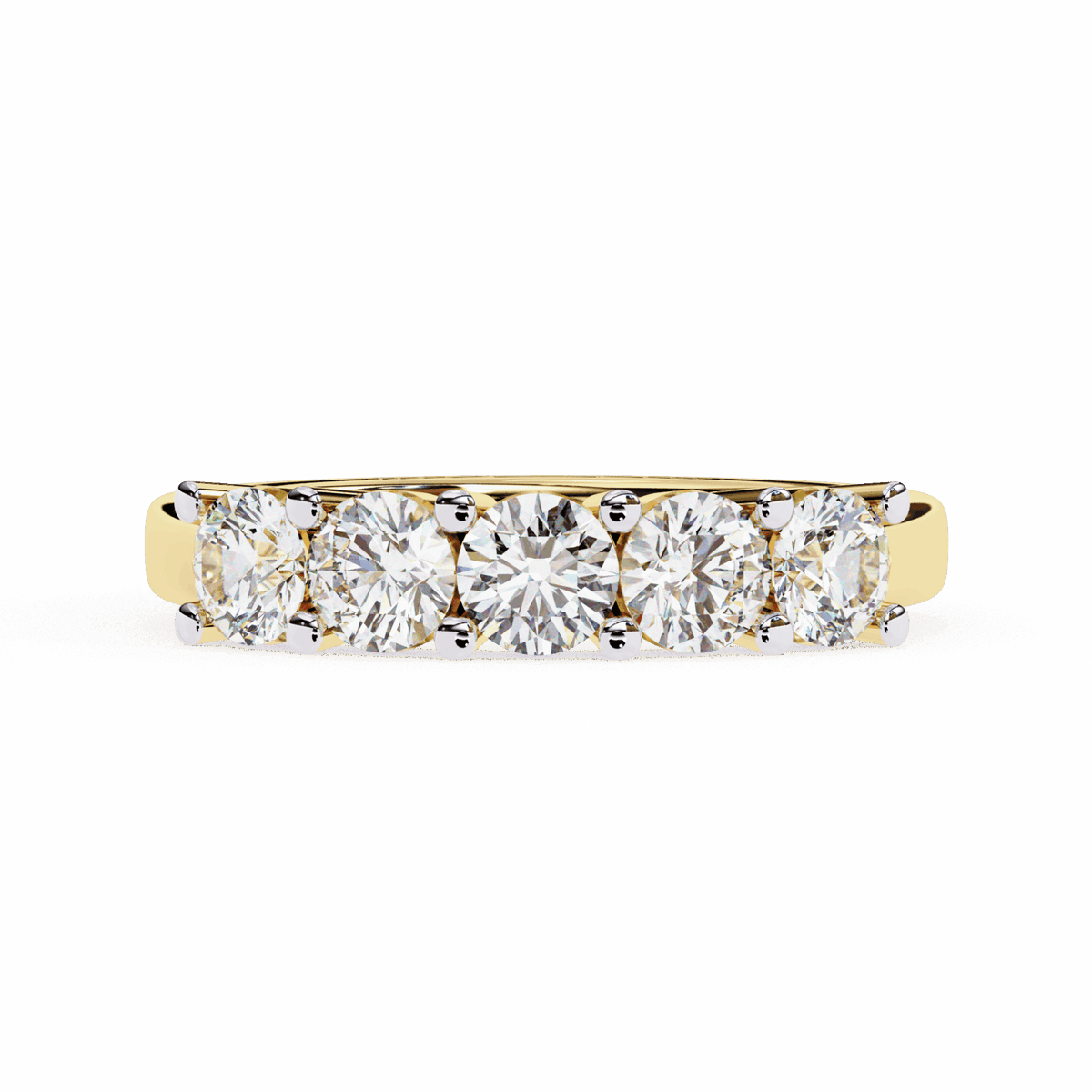 1 Carat Round Classic Everyday Band in Moissanite | House of Estara