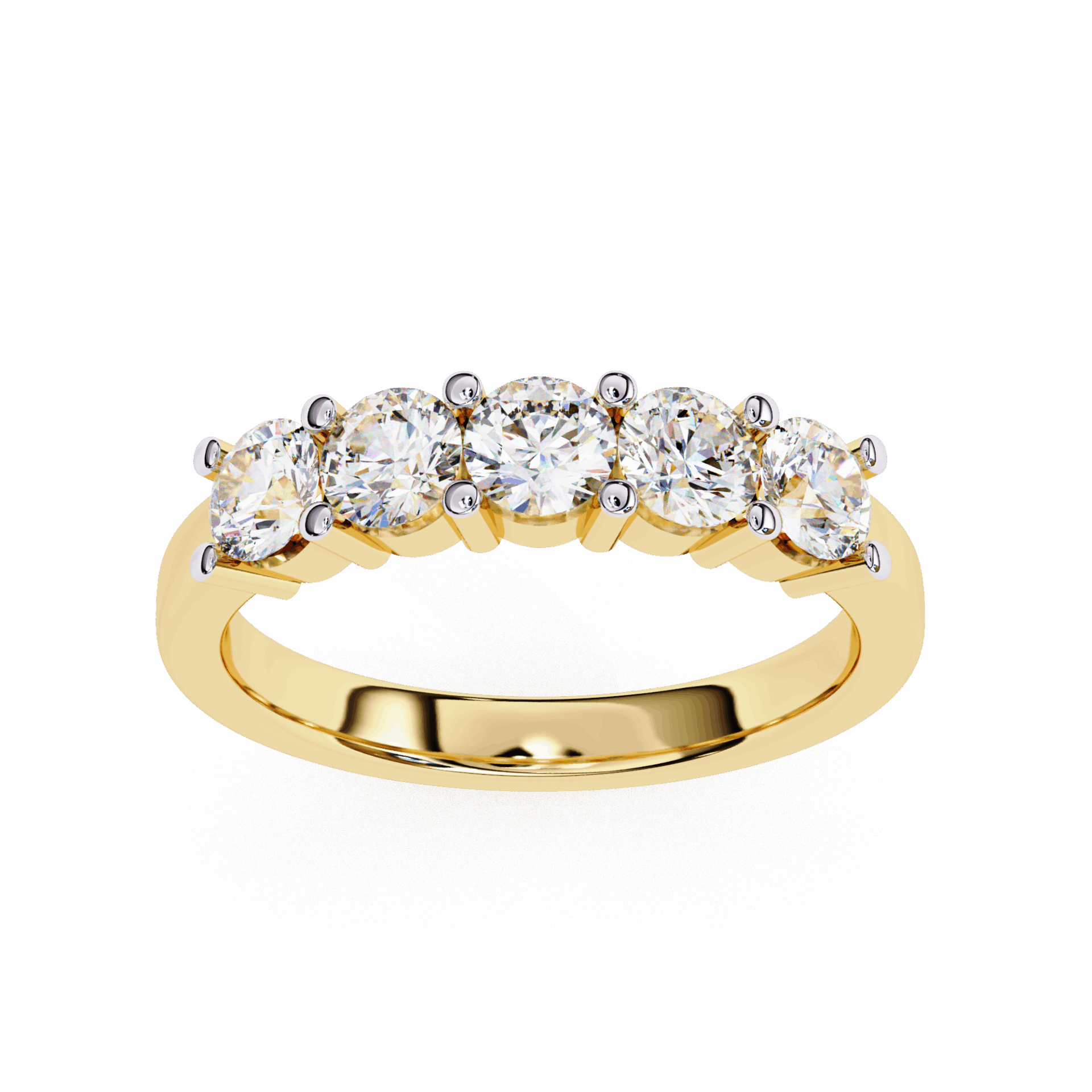 1 Carat Round Classic Everyday Band in Moissanite | House of Estara