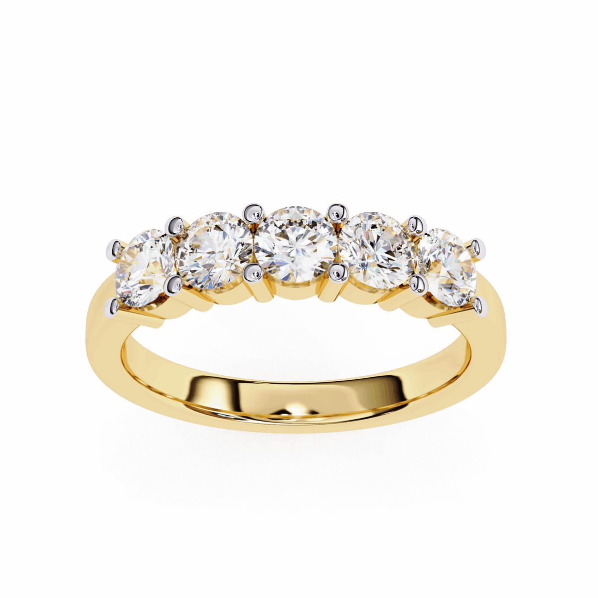 1 Carat Round Classic Everyday Band in Moissanite | House of Estara
