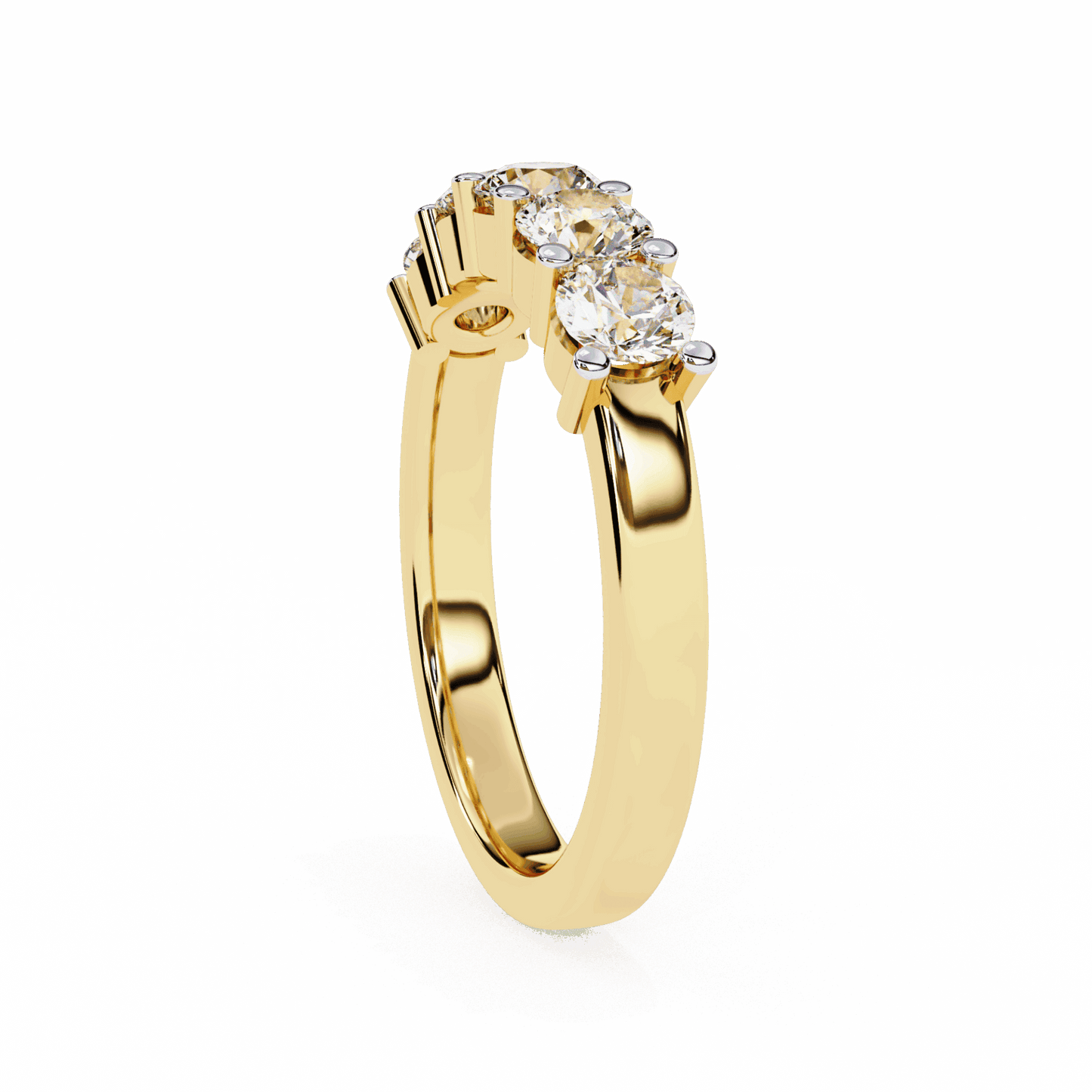 1 Carat Round Classic Everyday Band in Moissanite | House of Estara