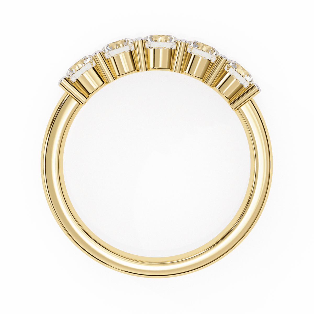 1 Carat Round Classic Everyday Band in Moissanite | House of Estara
