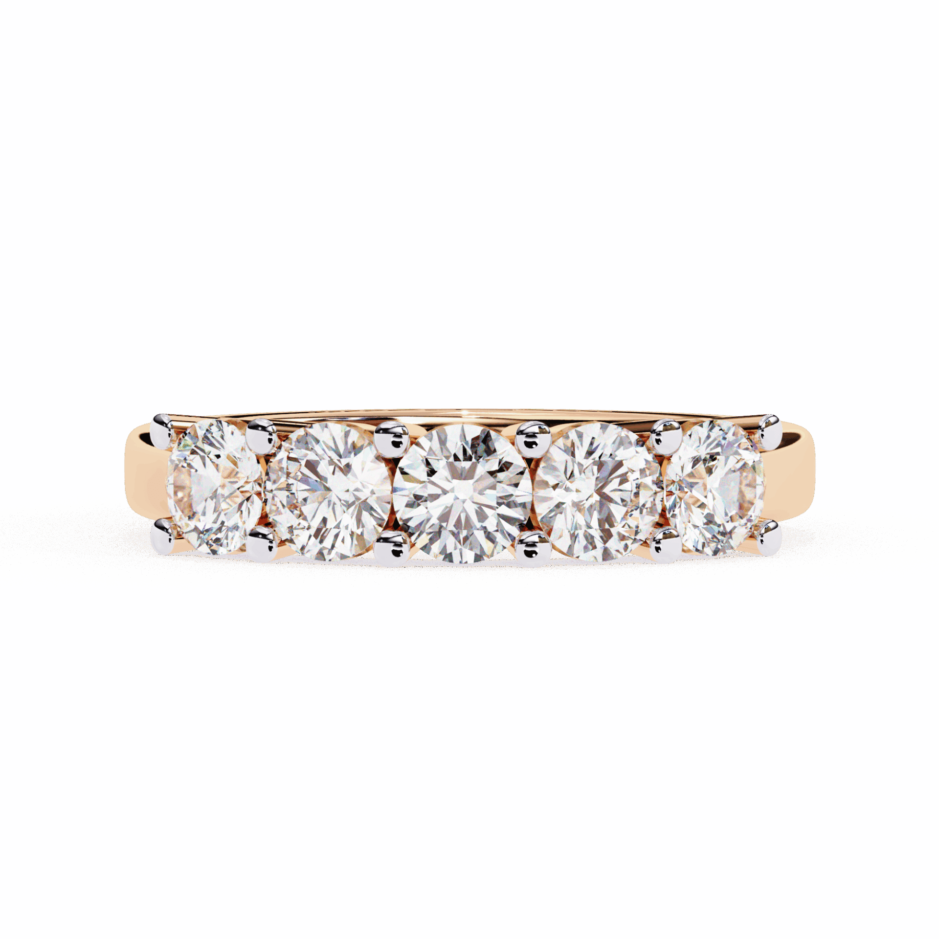 1 Carat Round Classic Everyday Band in Moissanite | House of Estara