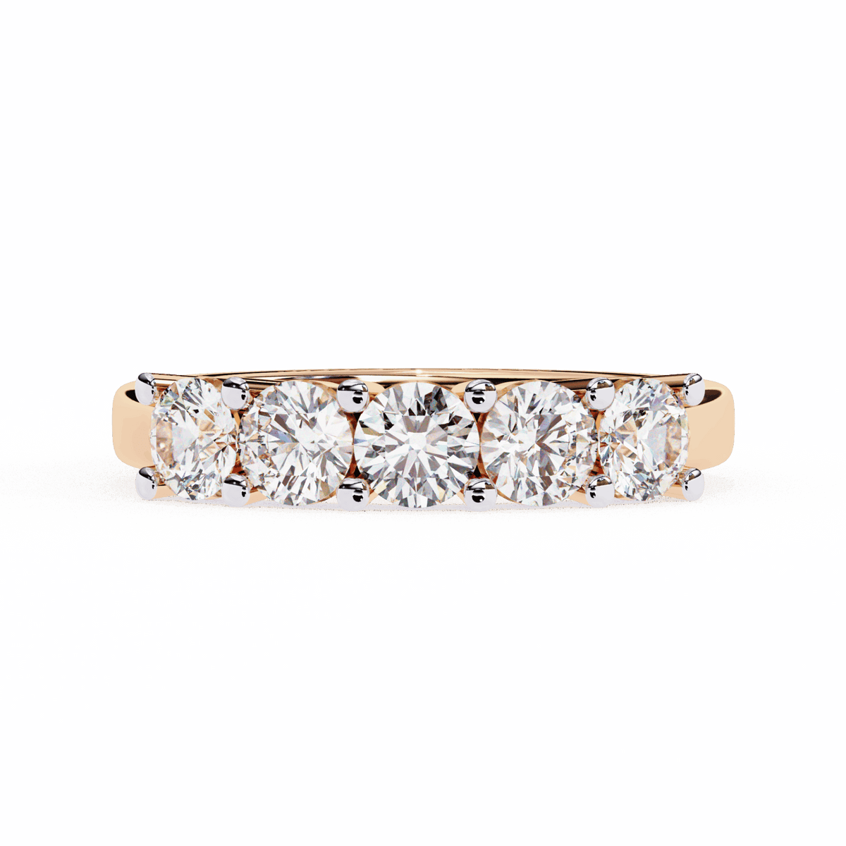 1 Carat Round Classic Everyday Band in Moissanite | House of Estara
