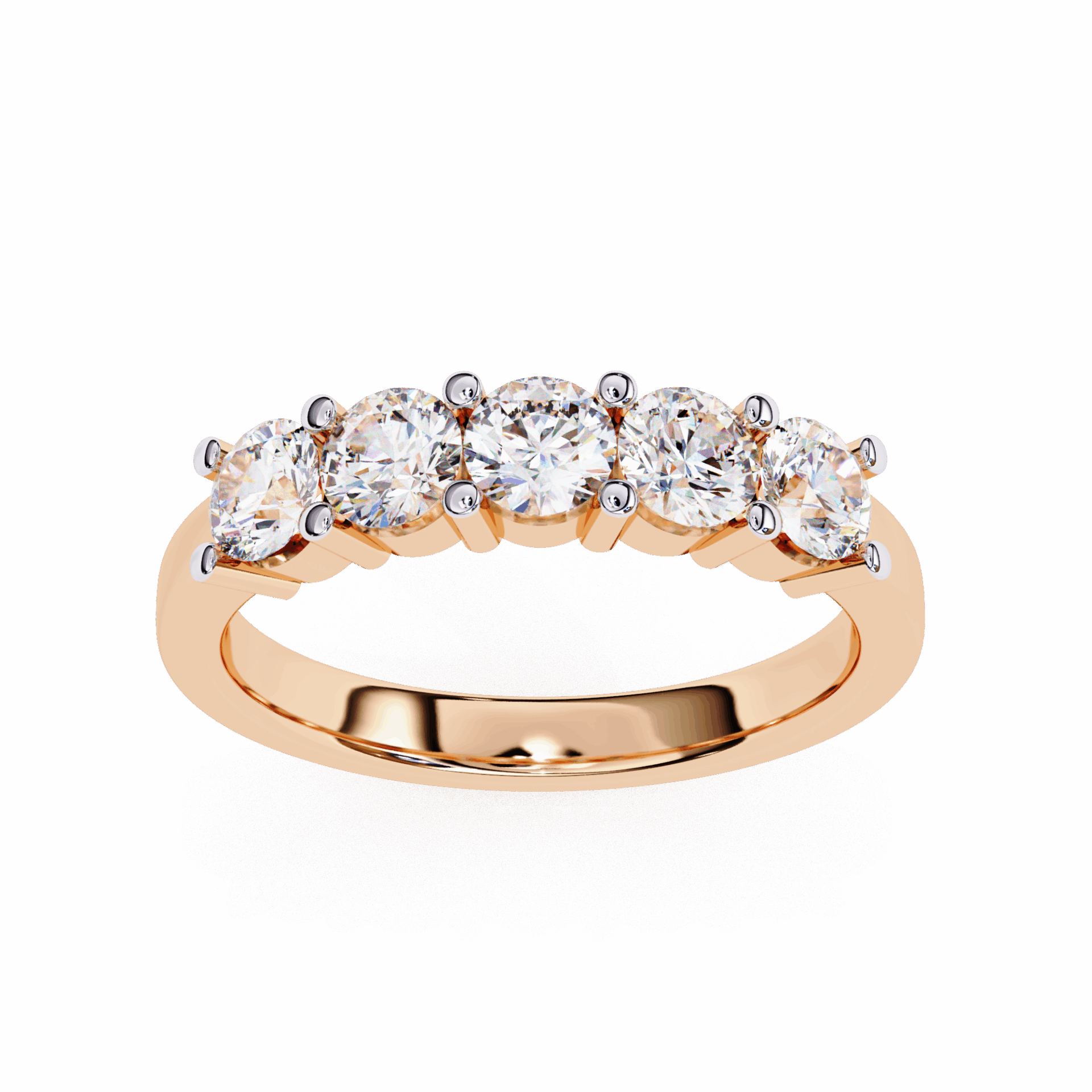 1 Carat Round Classic Everyday Band in Moissanite | House of Estara