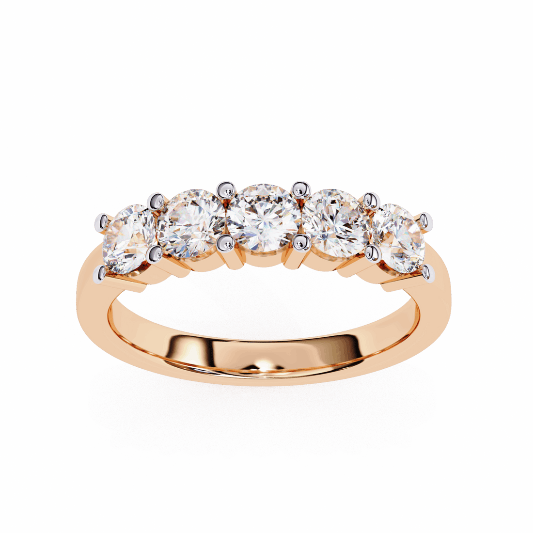 1 Carat Round Classic Everyday Band in Moissanite | House of Estara