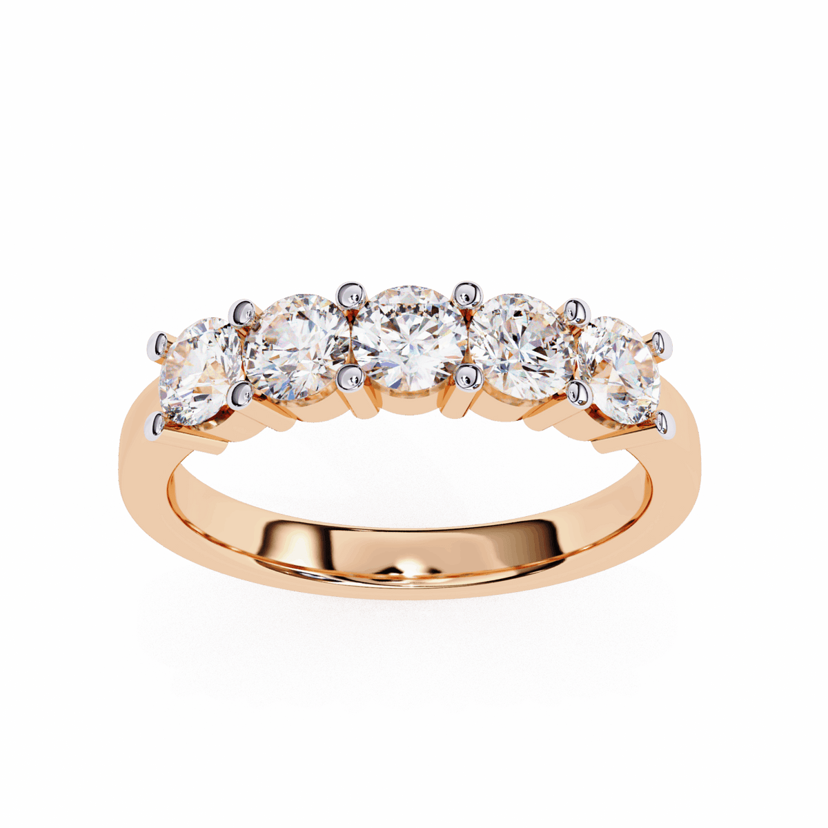 1 Carat Round Classic Everyday Band in Moissanite | House of Estara