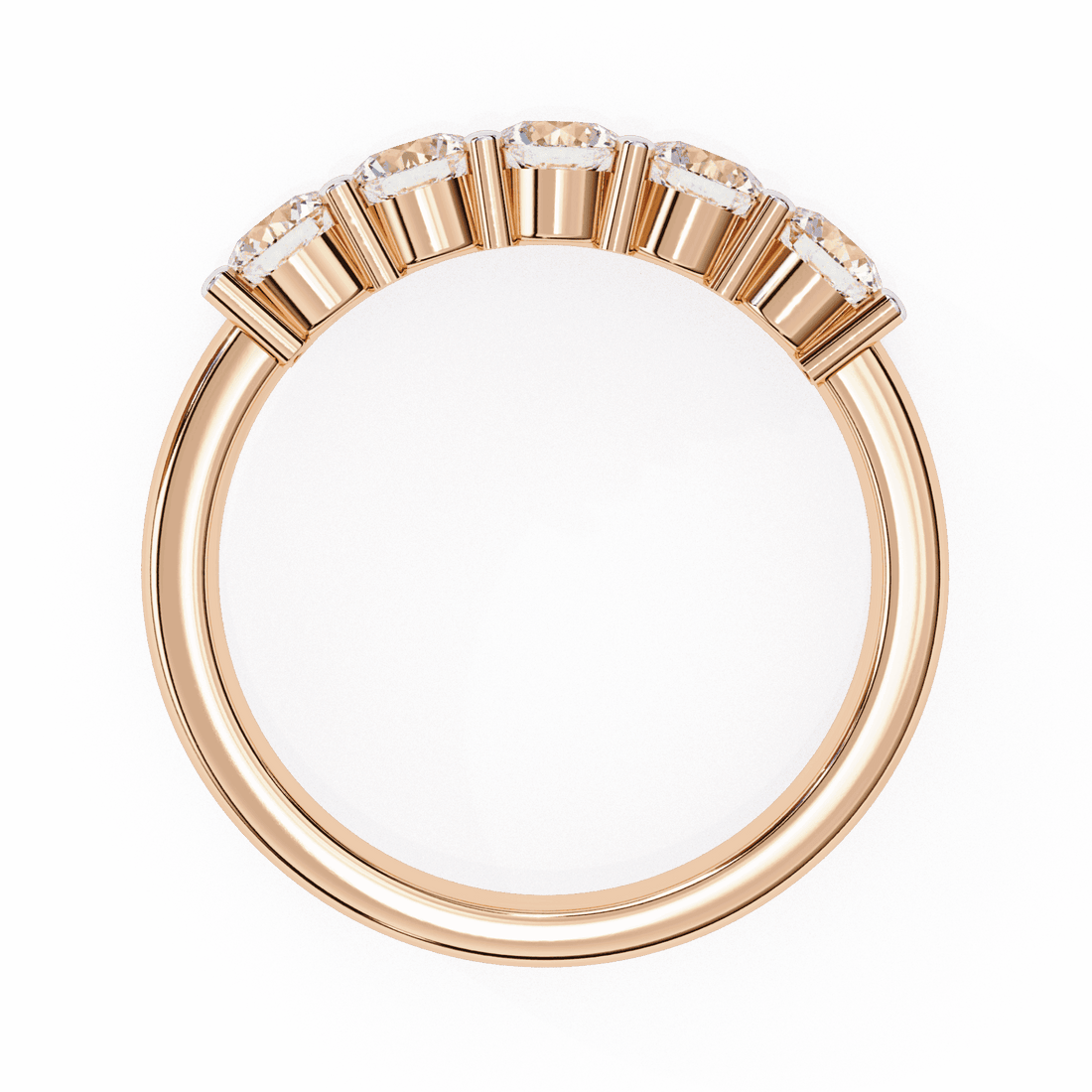1 Carat Round Classic Everyday Band in Moissanite | House of Estara