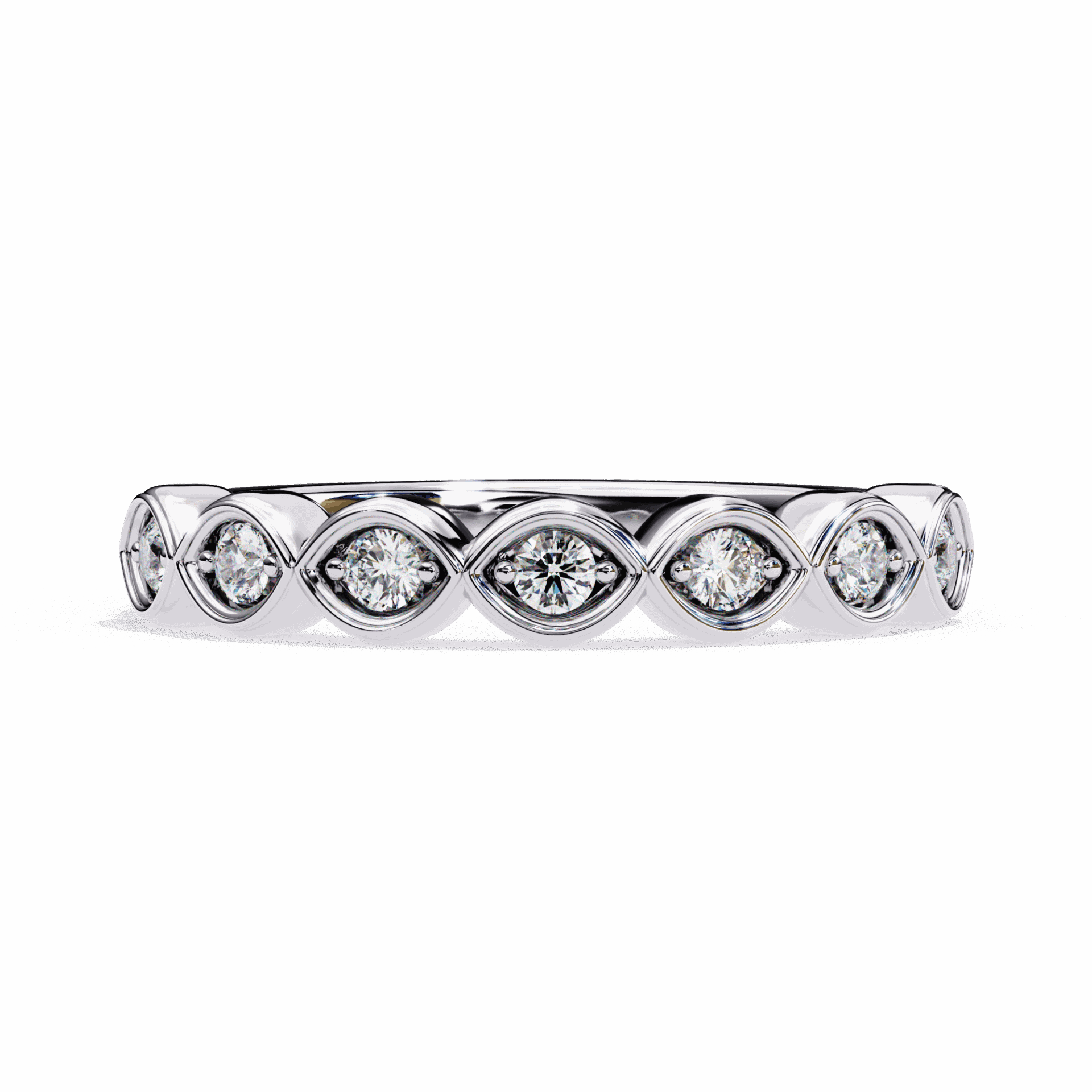 0.15 Carat Round Stackable Ring in Moissanite | House of Estara