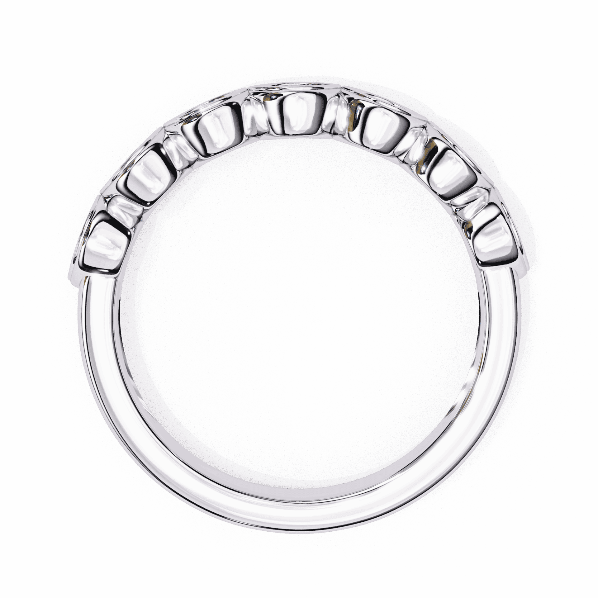 0.15 Carat Round Stackable Ring in Moissanite | House of Estara