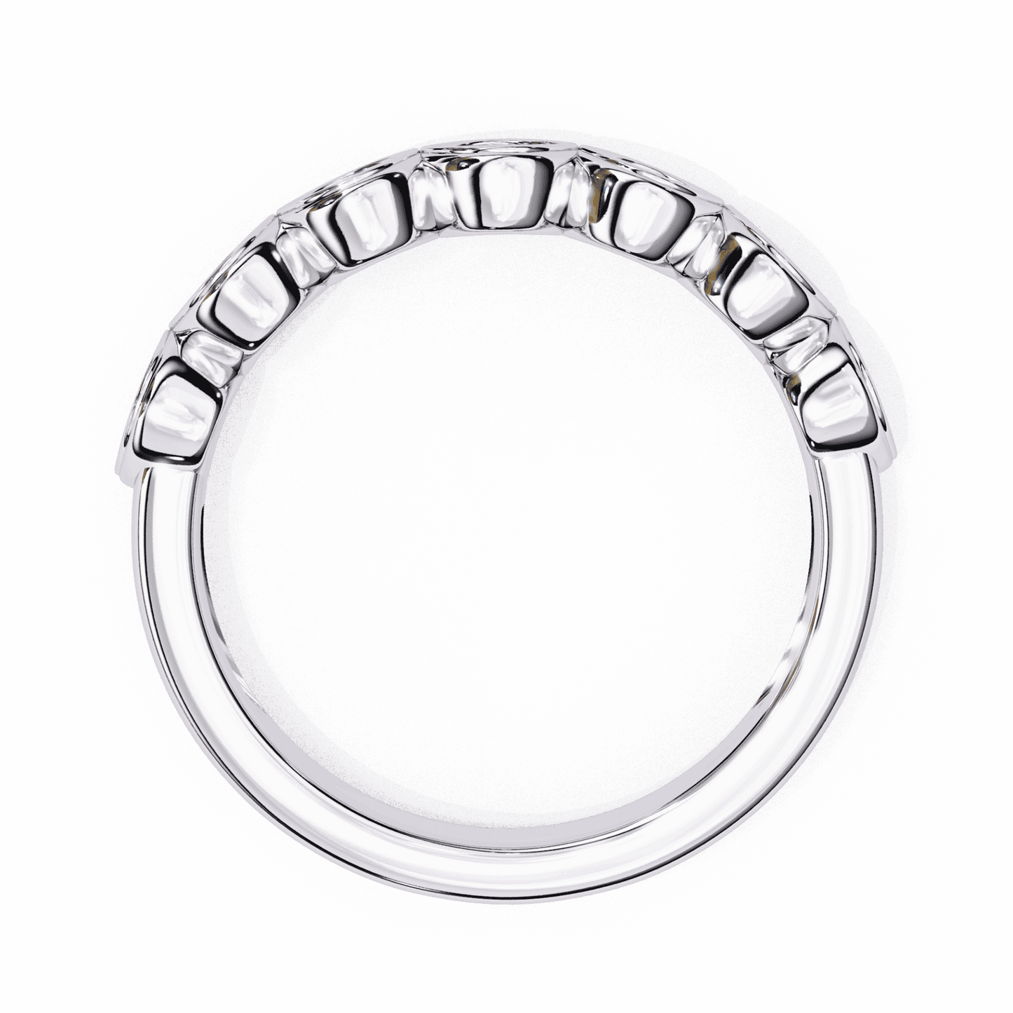 0.15 Carat Round Stackable Ring in Moissanite | House of Estara