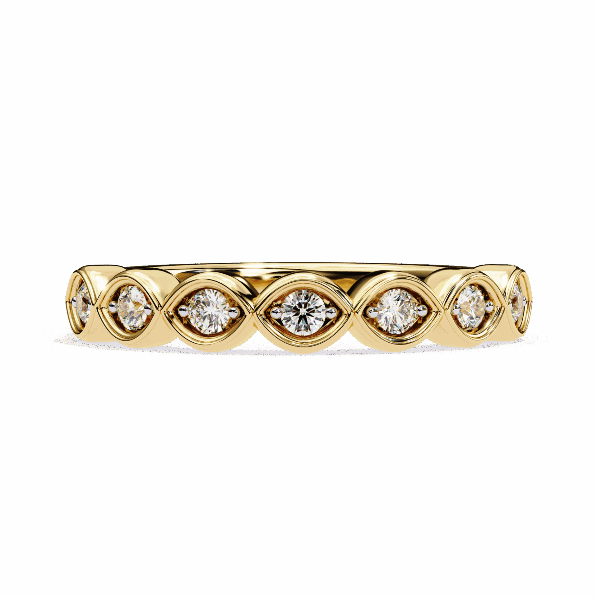 0.15 Carat Round Stackable Ring in Moissanite | House of Estara