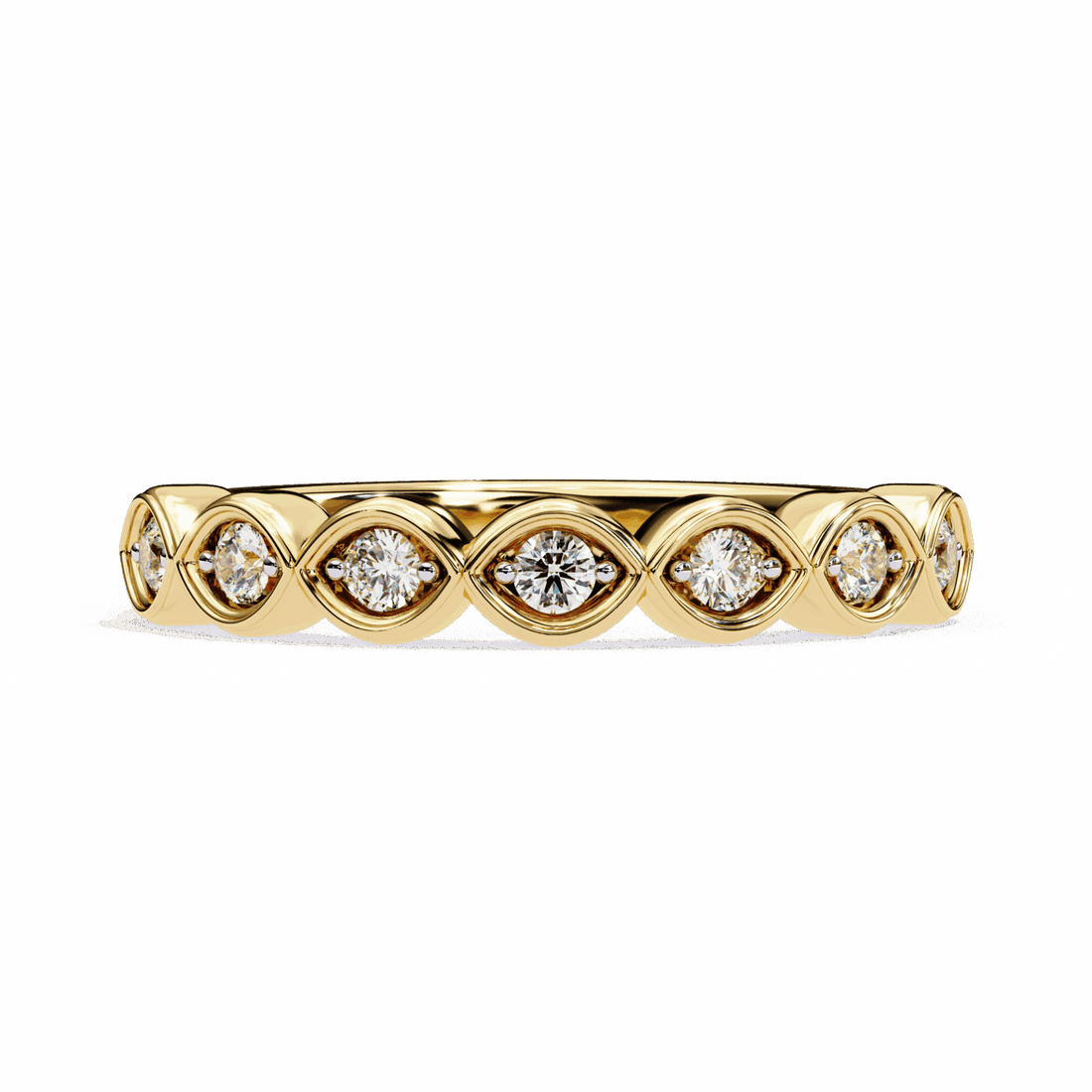 0.15 Carat Round Stackable Ring in Moissanite | House of Estara
