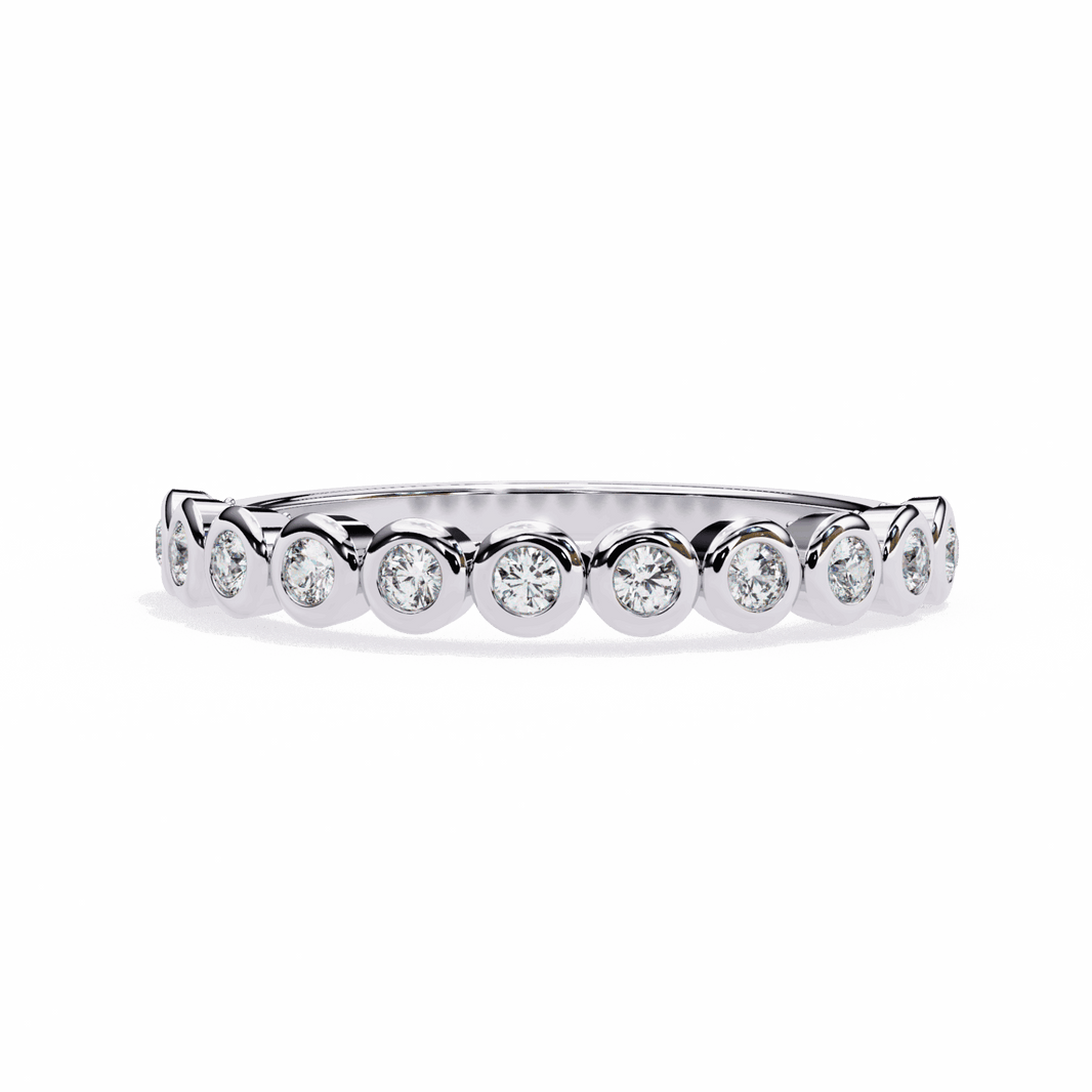 0.15 Carat Round Timeless Band in Moissanite | House of Estara