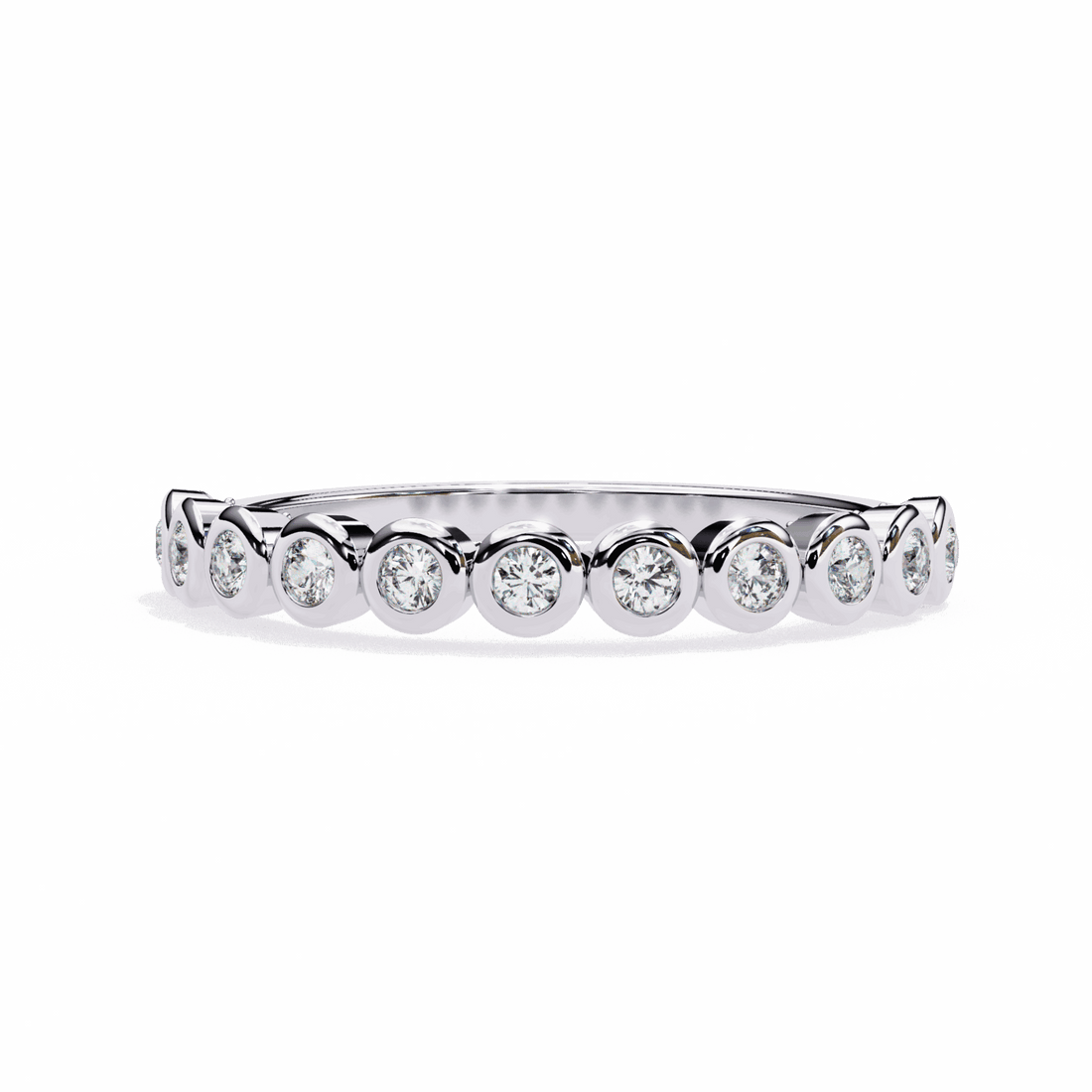 0.15 Carat Round Timeless Band in Moissanite | House of Estara