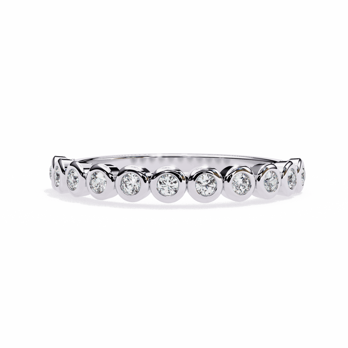 0.15 Carat Round Timeless Band in Moissanite | House of Estara