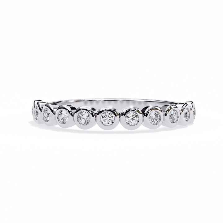 0.15 Carat Round Timeless Band in Moissanite | House of Estara