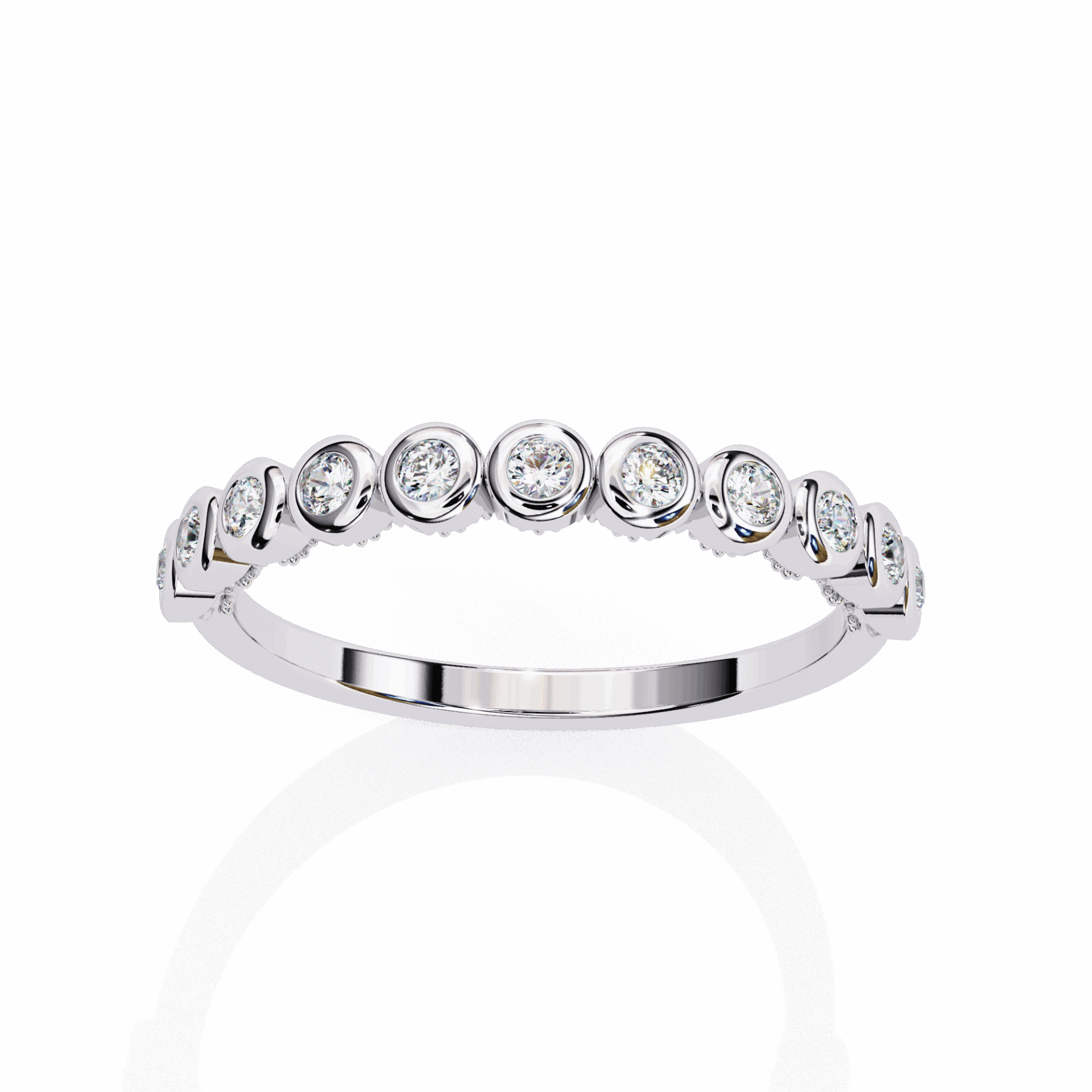 0.15 Carat Round Timeless Band in Moissanite | House of Estara