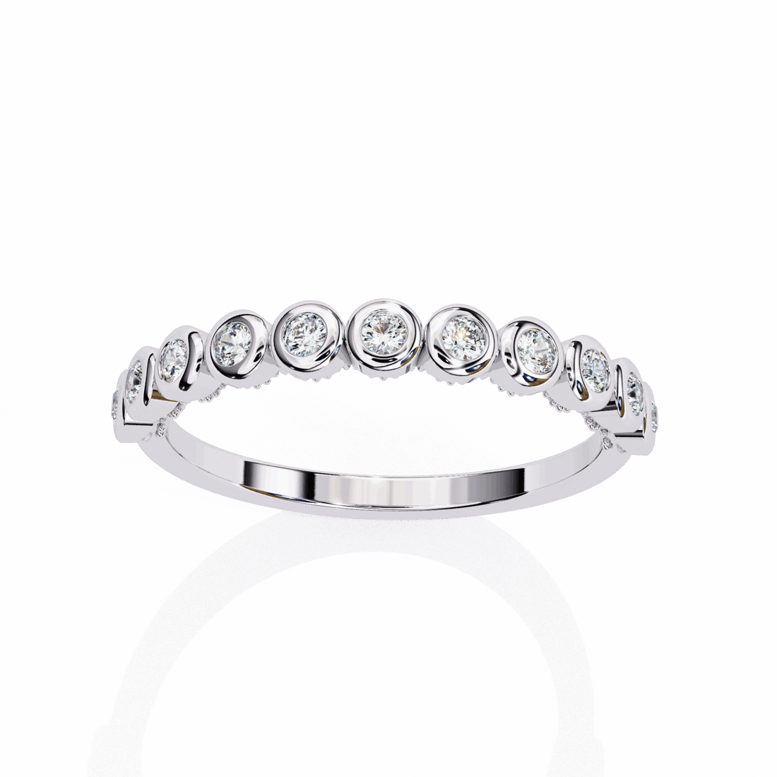 0.15 Carat Round Timeless Band in Moissanite | House of Estara