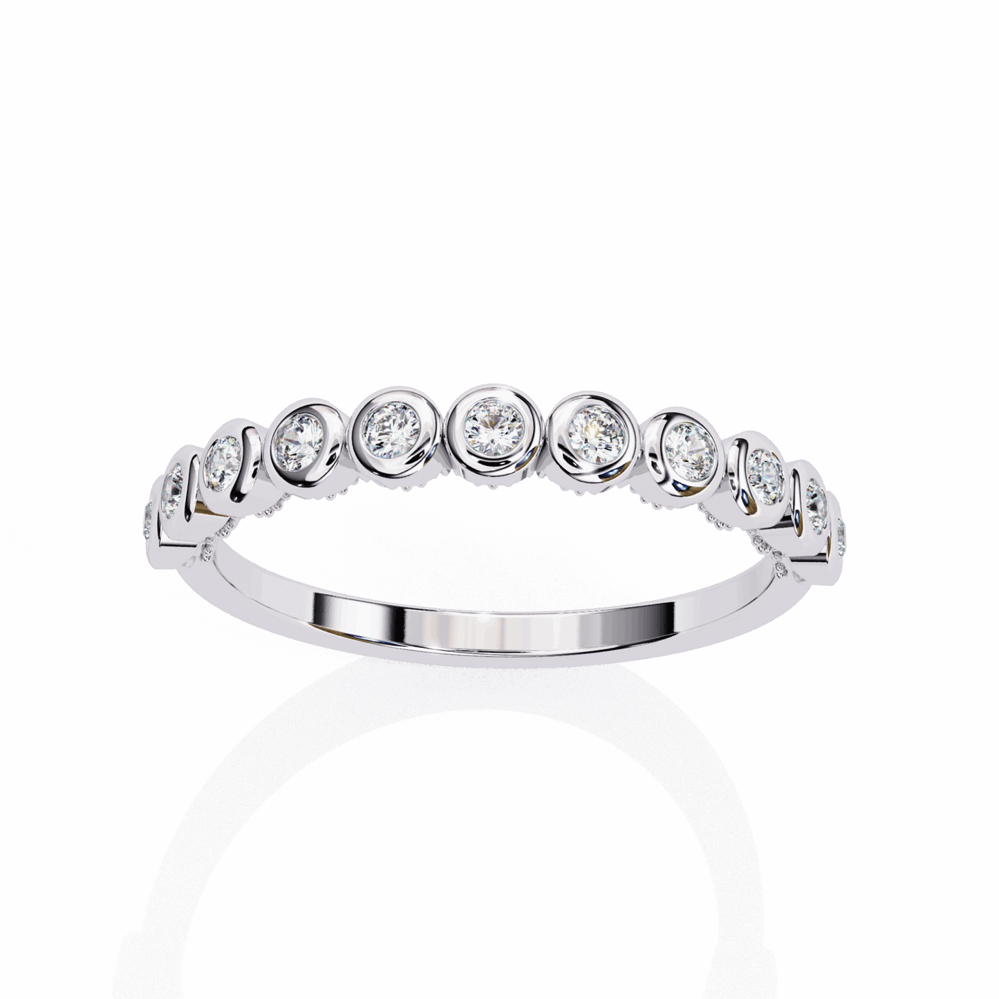 0.15 Carat Round Timeless Band in Moissanite | House of Estara