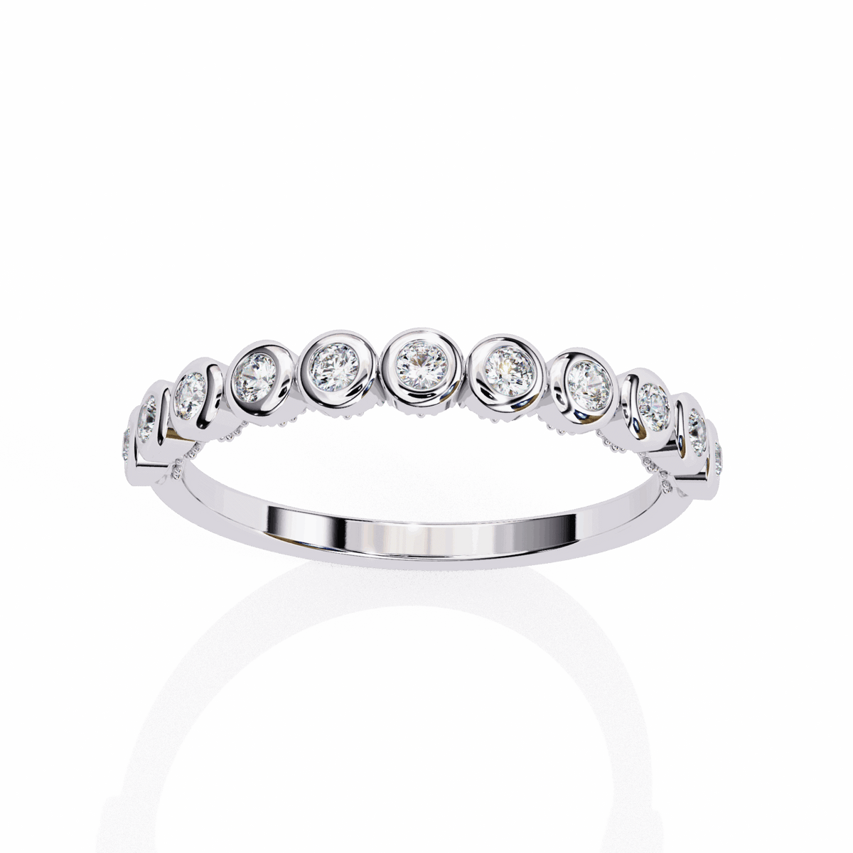 0.15 Carat Round Timeless Band in Moissanite | House of Estara