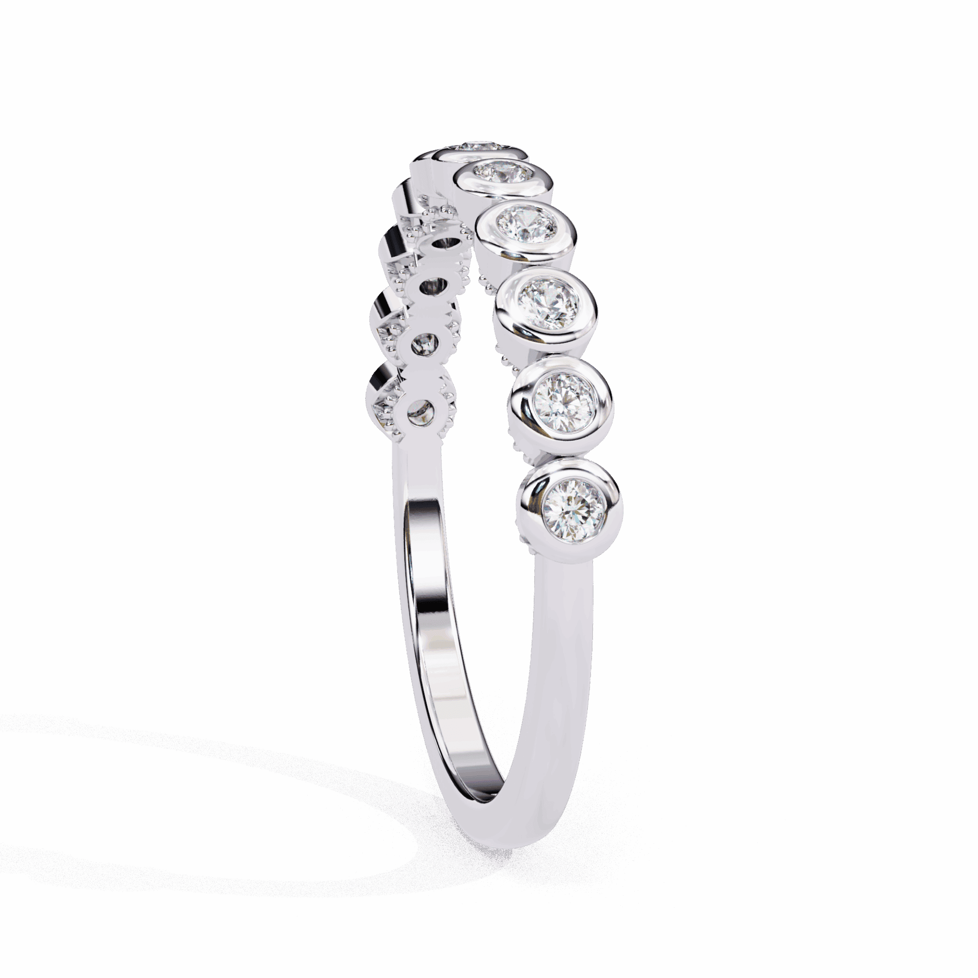 0.15 Carat Round Timeless Band in Moissanite | House of Estara
