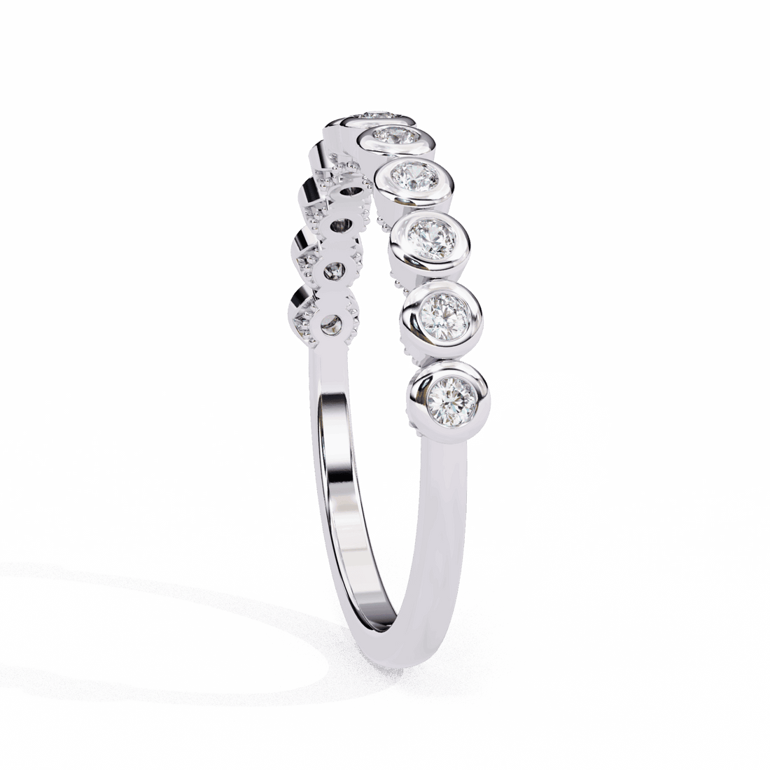 0.15 Carat Round Timeless Band in Moissanite | House of Estara