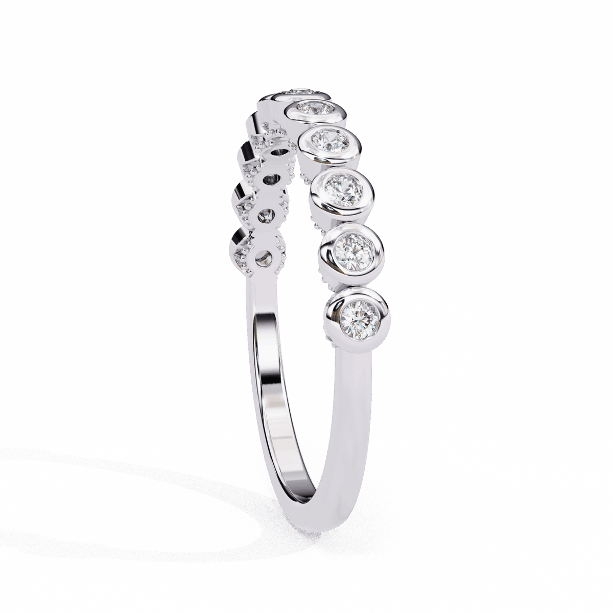 0.15 Carat Round Timeless Band in Moissanite | House of Estara