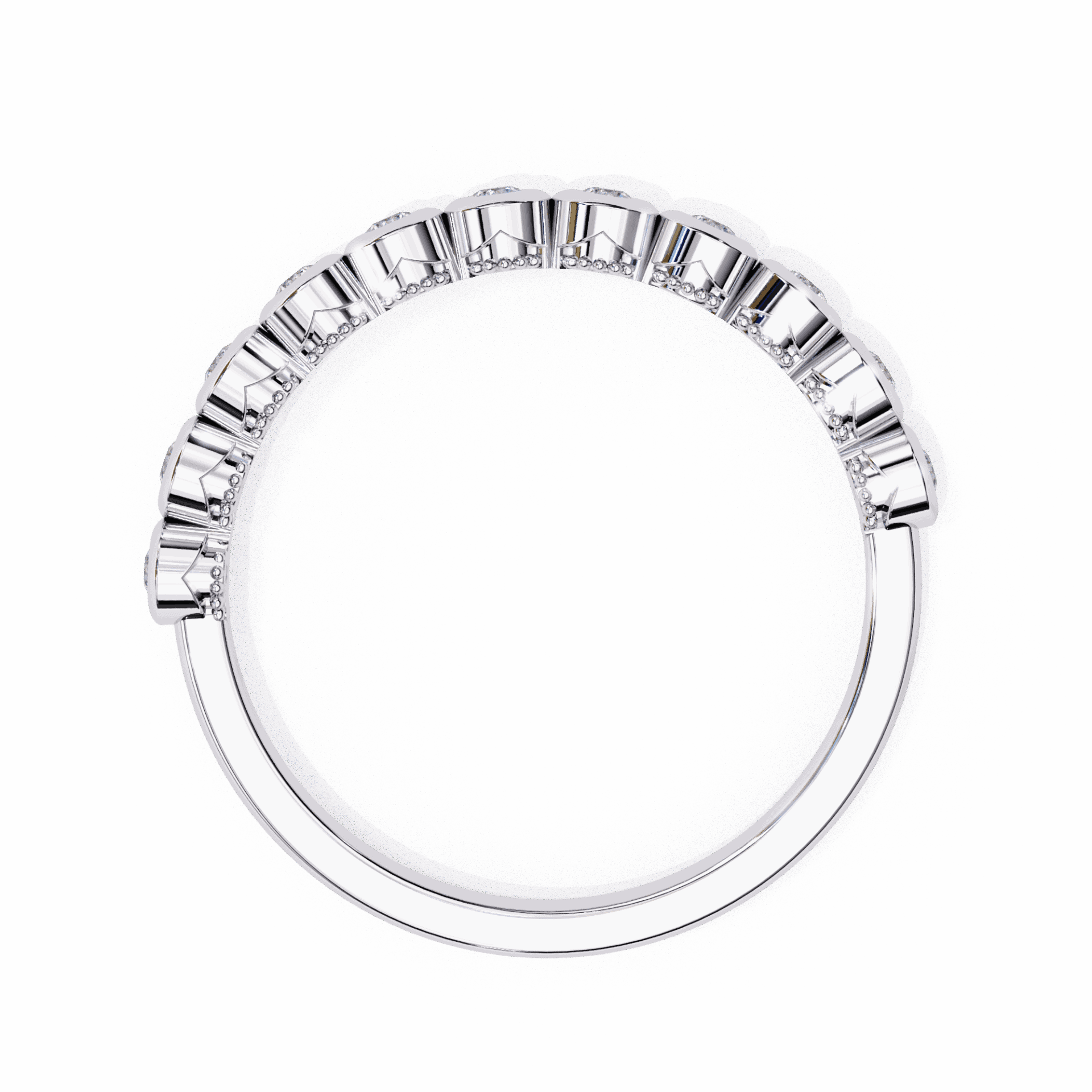 0.15 Carat Round Timeless Band in Moissanite | House of Estara
