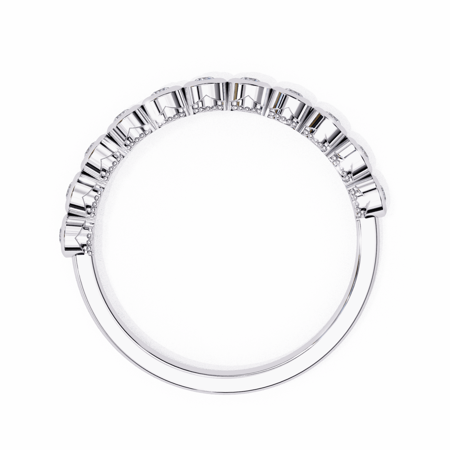 0.15 Carat Round Timeless Band in Moissanite | House of Estara