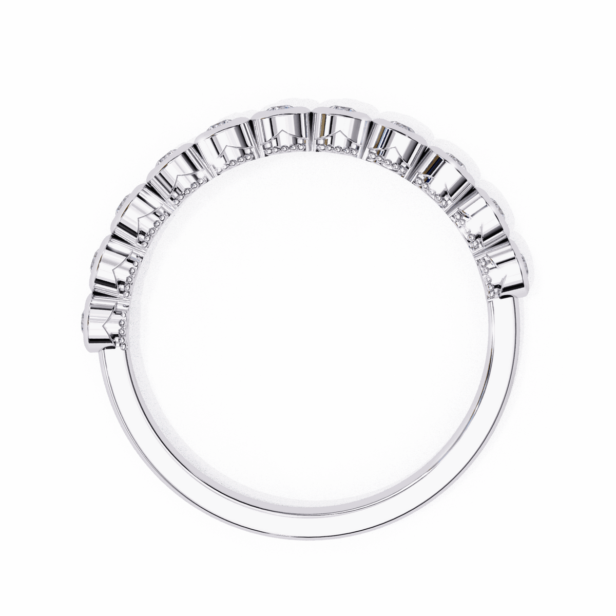 0.15 Carat Round Timeless Band in Moissanite | House of Estara