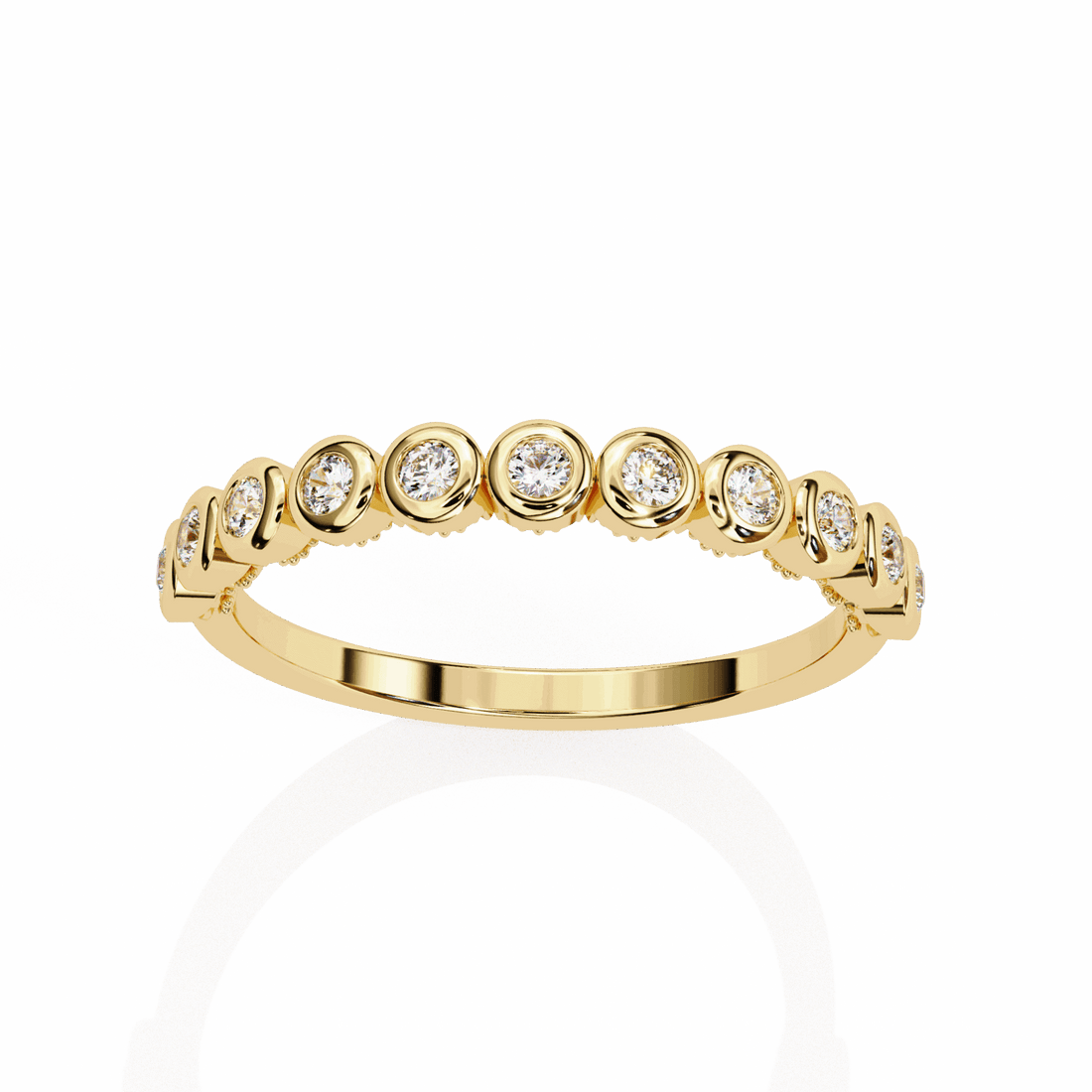0.15 Carat Round Timeless Band in Moissanite | House of Estara