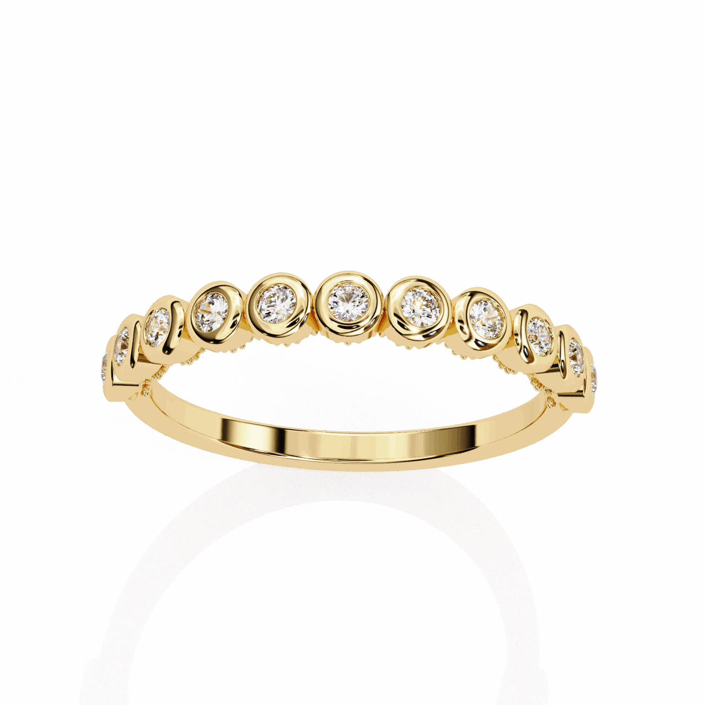 0.15 Carat Round Timeless Band in Moissanite | House of Estara
